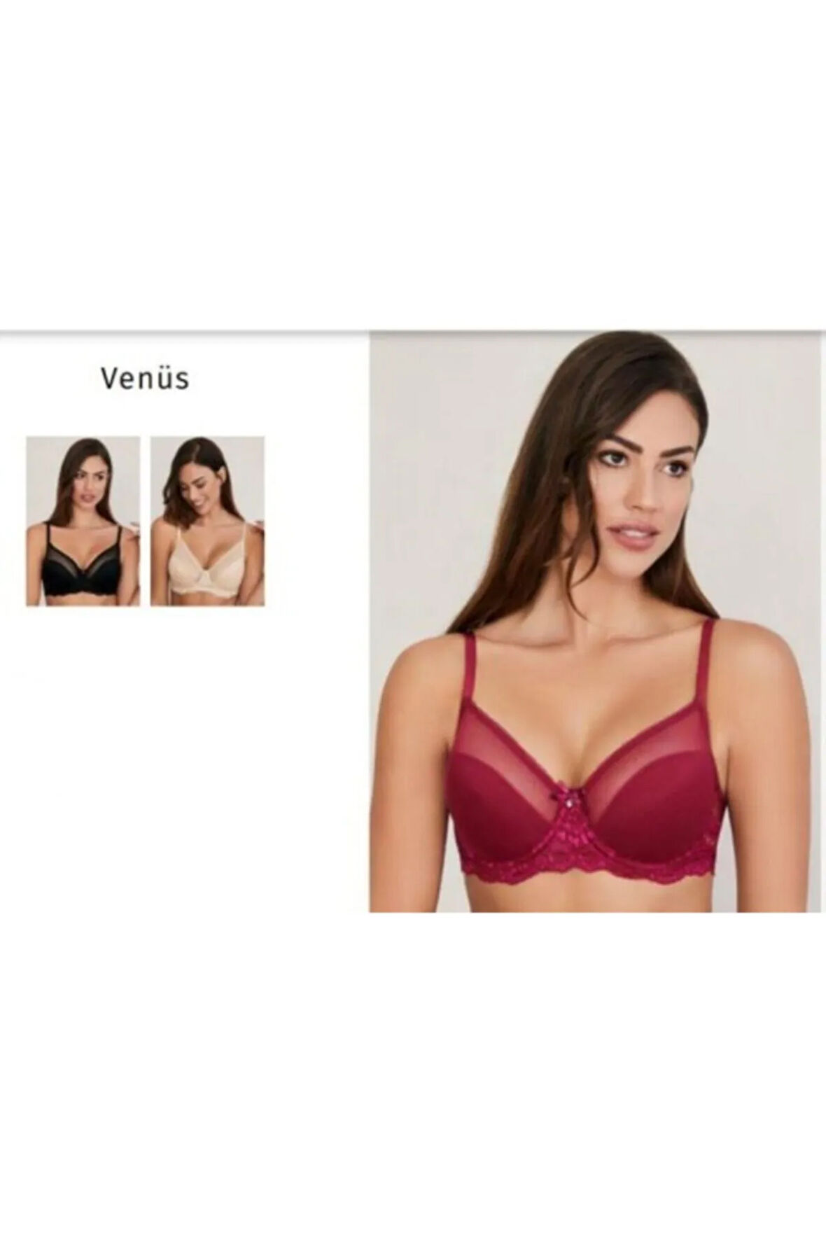 Toparlayıcı Bayan Sütyen Venüs 300 Vişne