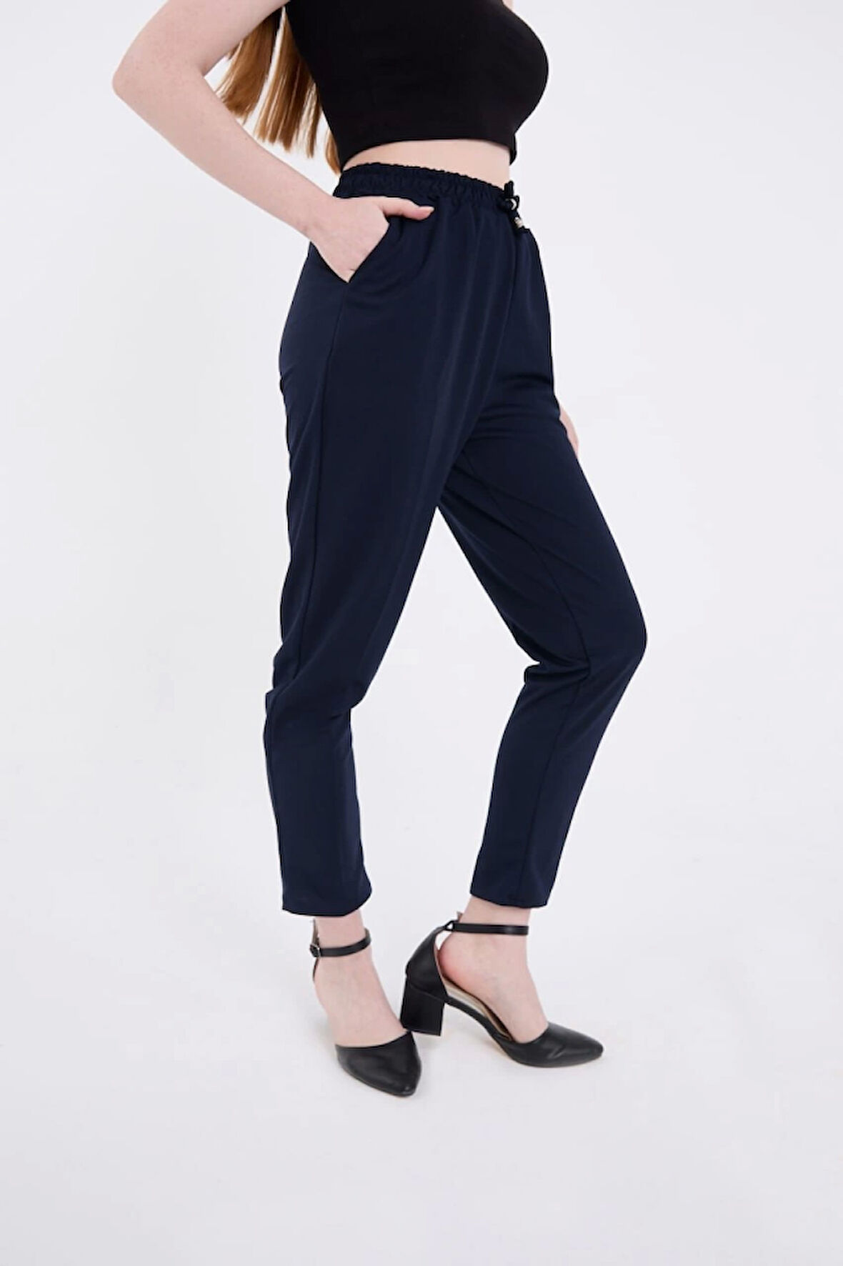 Ebedi Tam Kalıp Basic Eşofman Pantolon - Lacivert