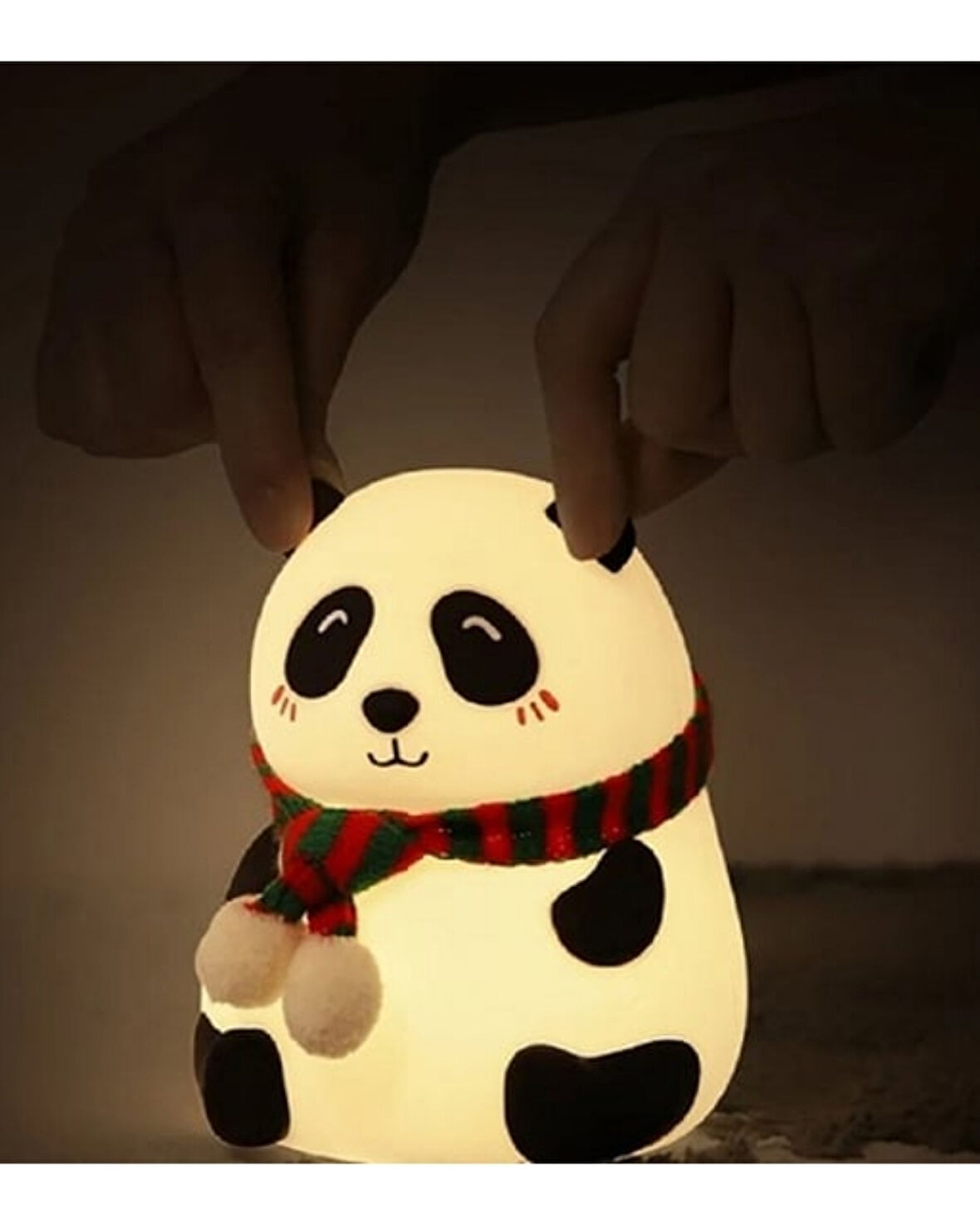 Sevimli Panda Gece Lambası – Silikon Yumuşak Dokulu LED Dokunmatik Gece Işığı | Bebek & Çocuk Odası Gece Lambası | USB Şarjlı