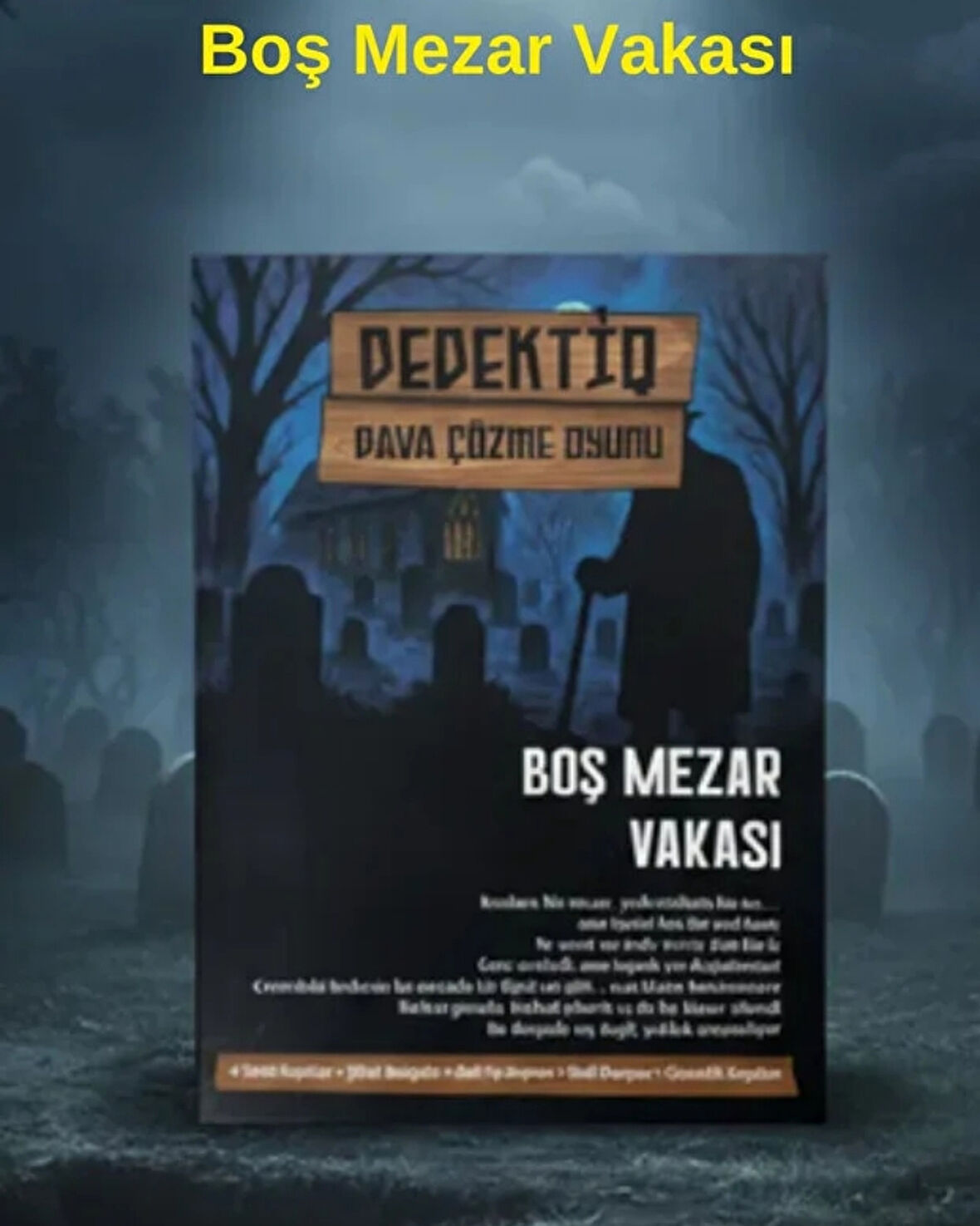 Dedektif Dava Çözme Oyunu – Boş Mezar Vakası | Gizem ve Soruşturma Temalı Strateji Masa Oyunu