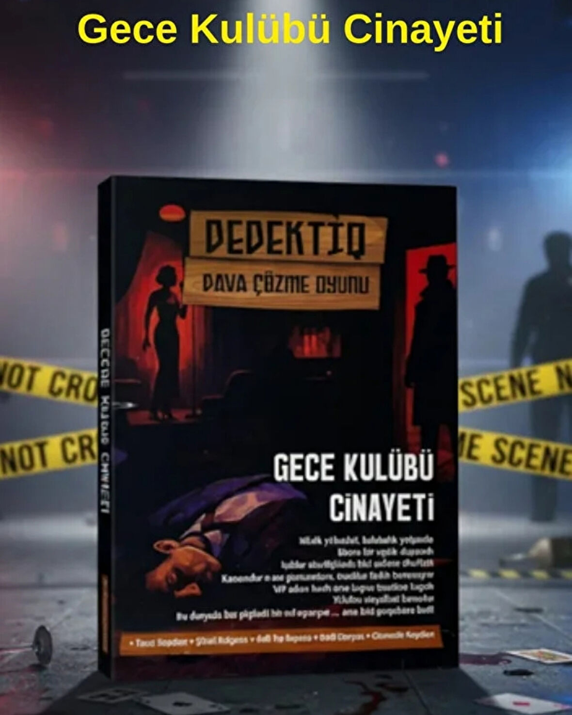 Dedektif Dava Çözme Oyunu – Gece Kulübü Cinayeti | Gizem, Soruşturma ve Strateji Masa Oyunu