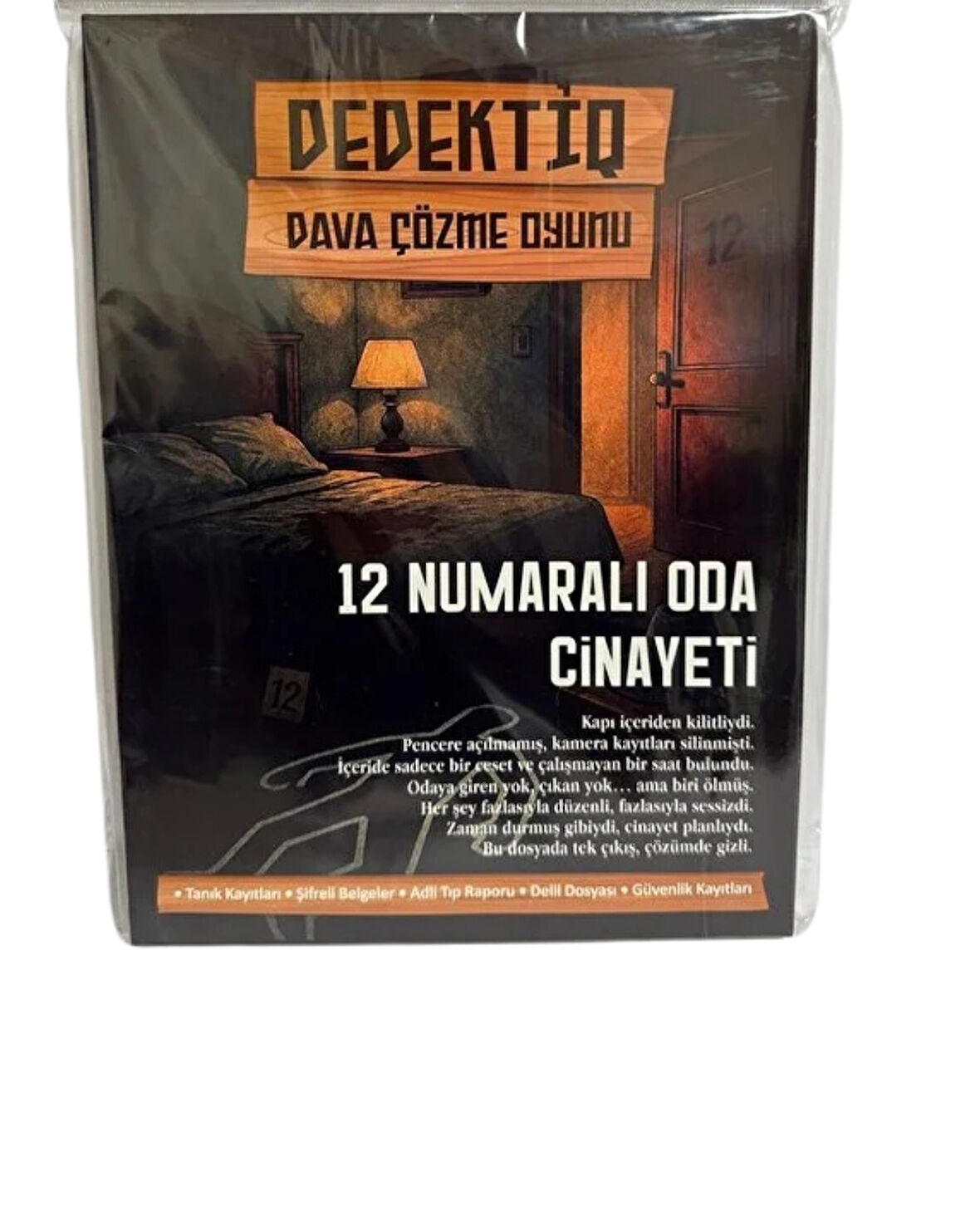 DedektIQ Dava Çözme Oyunu – 12 Numaralı Oda Cinayeti | Yetişkin & Genç Dedektif Kutu Oyunu | Gizem – Polisiye – Soruşturma Oyunu