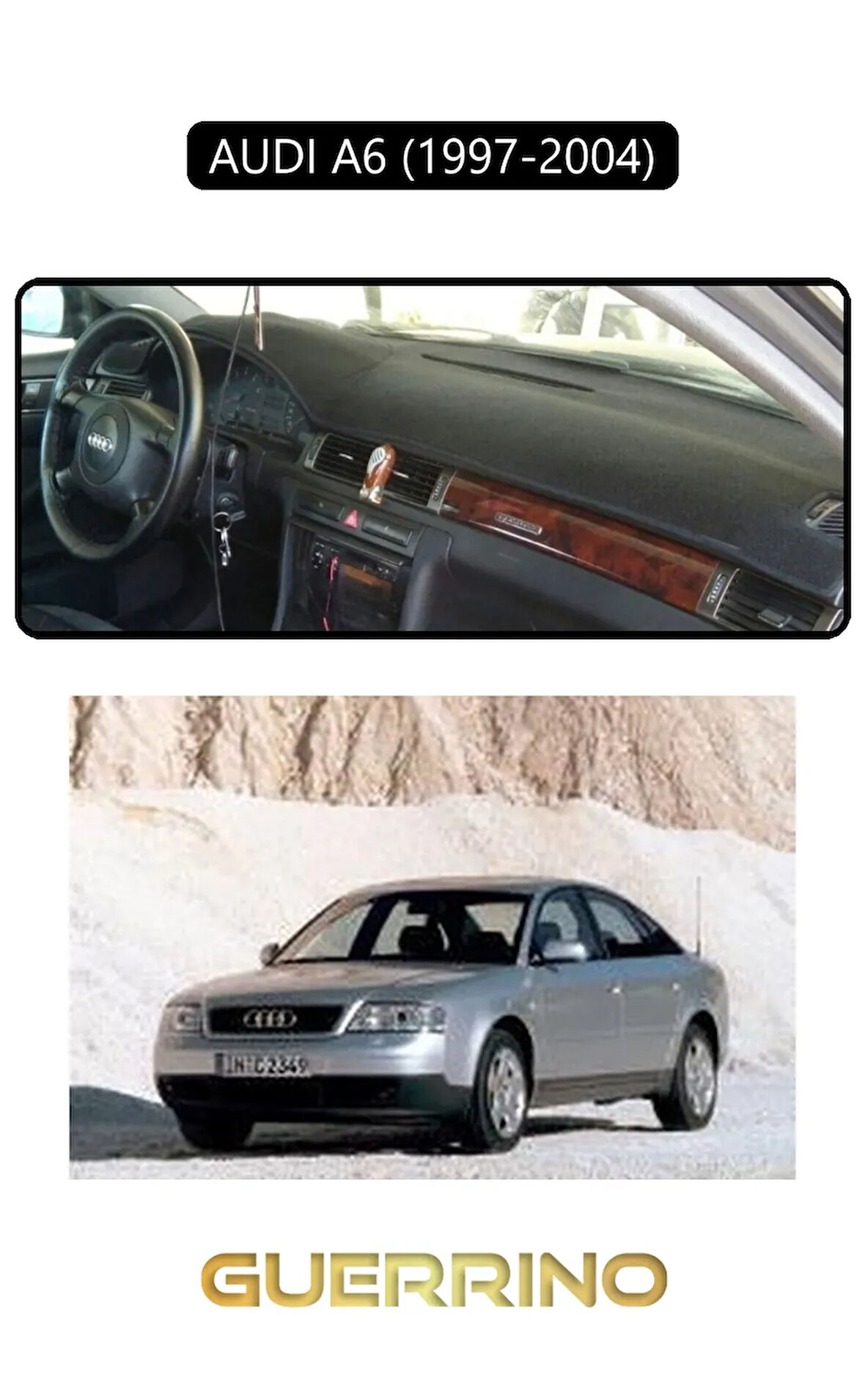 AUDI A6 (1997-2004)TORPİDO KORUMA HALISI SİYAH KENAR