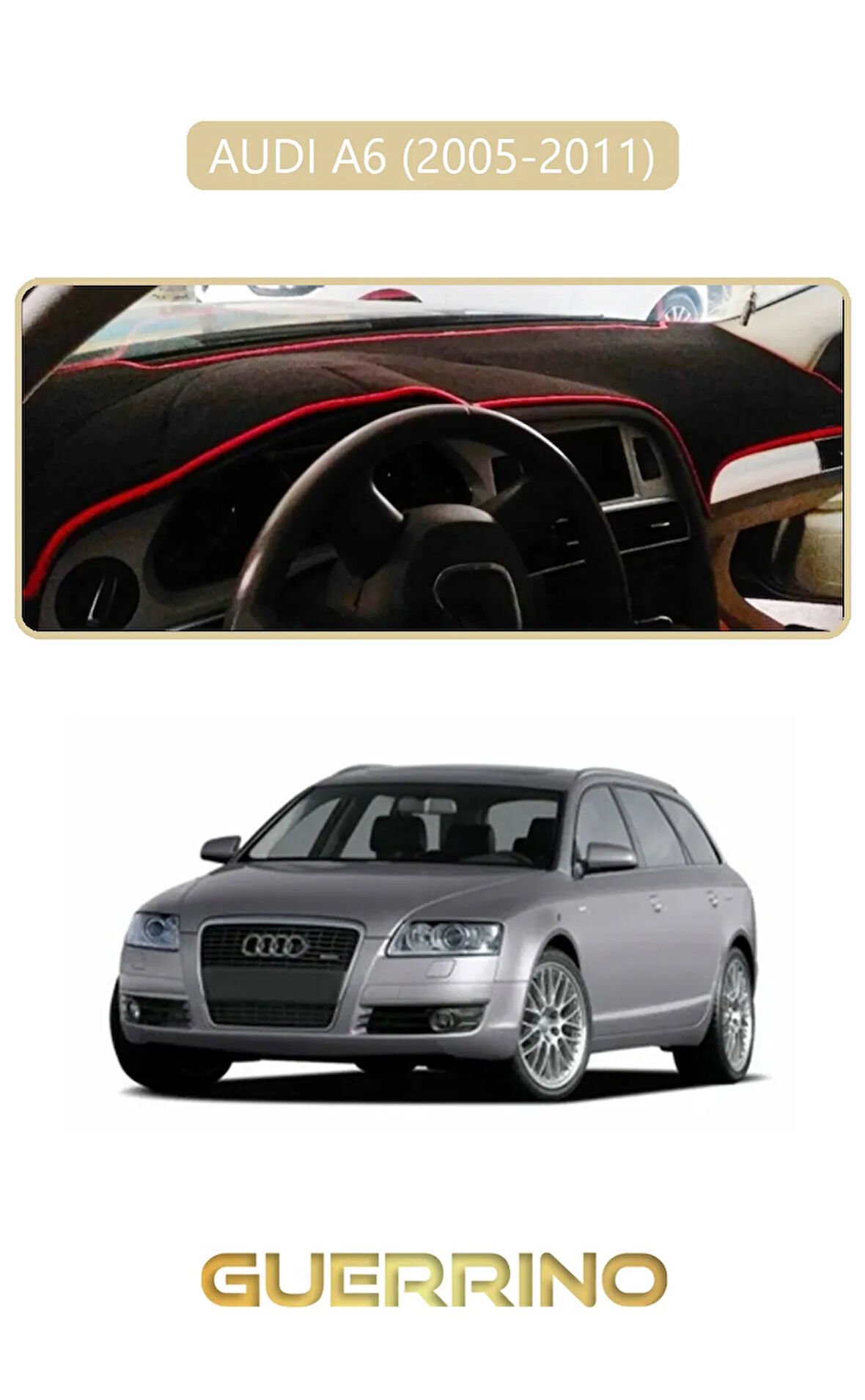 AUDI A6 (2005-2011) TORPİDO KORUMA HALISI BEJ KENAR