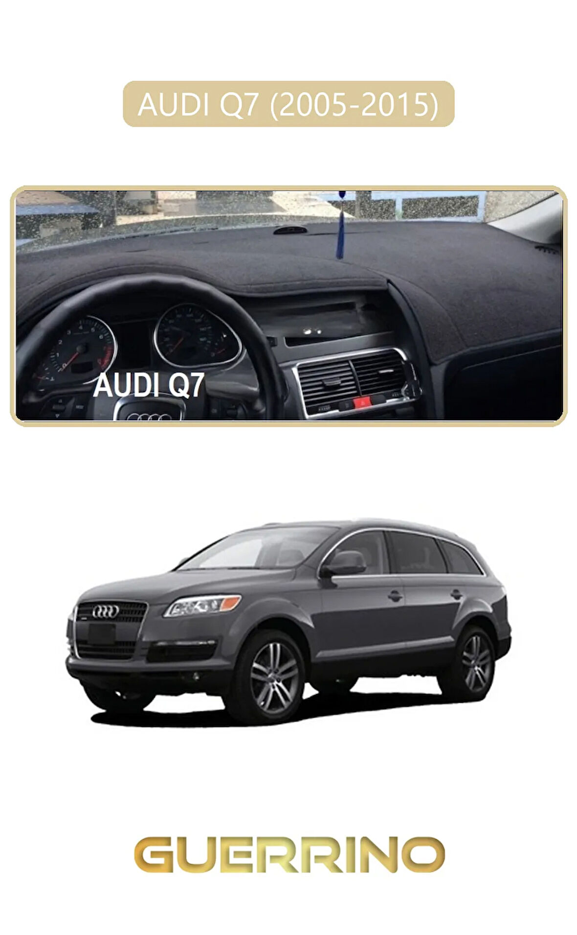 AUDI Q7 (2005-2015)TORPİDO KORUMA HALISI BEJ KENAR
