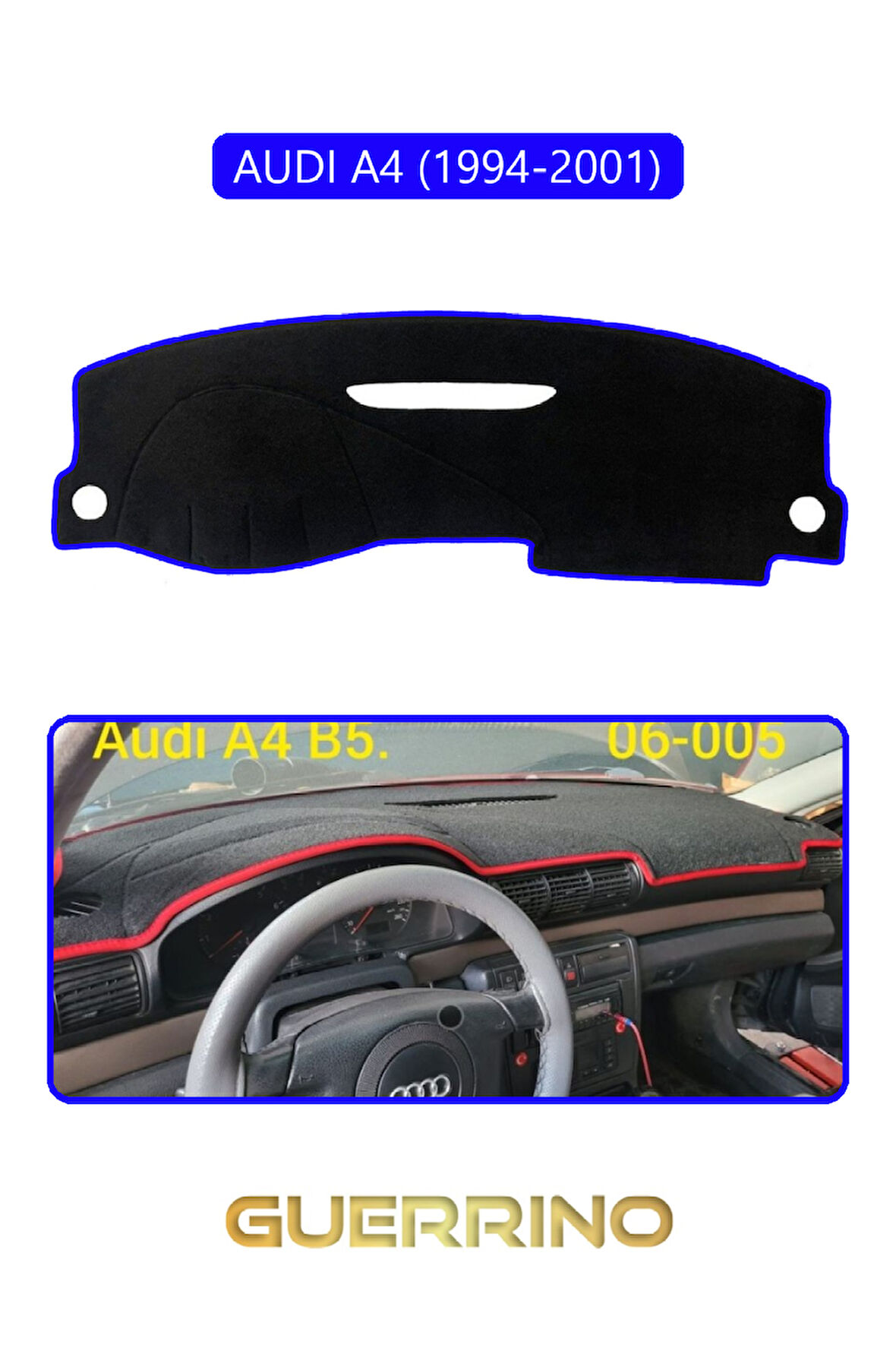 AUDI А4 (1994-2001)TORPİDO KORUMA HALISI MAVİ KENAR