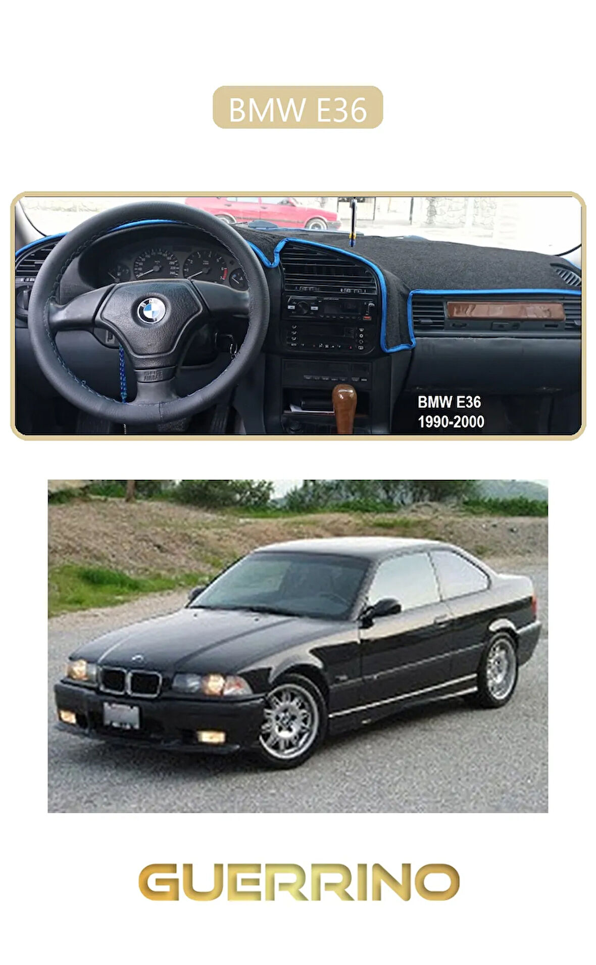 BMW E36TORPİDO KORUMA HALISI BEJ KENAR