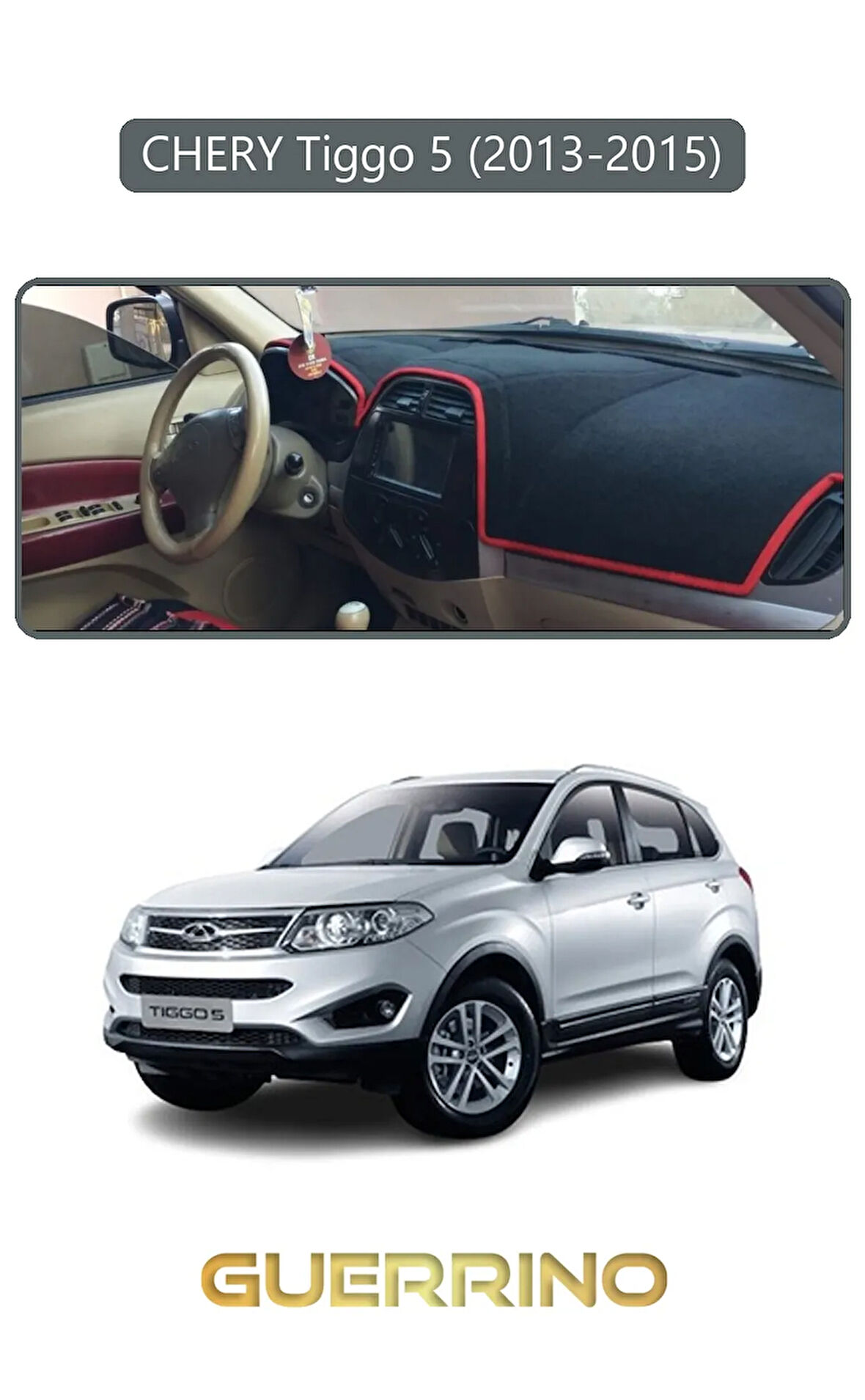 Chery Tiggo 5 (2013-2015)TORPİDO KORUMA HALISI GRİ KENAR