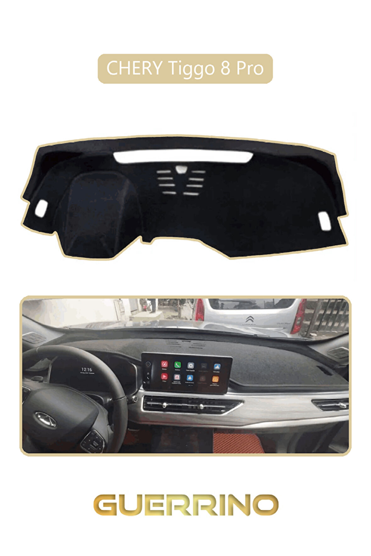 Chery Tiggo 8  PRO TORPİDO KORUMA HALISI BEJ KENAR