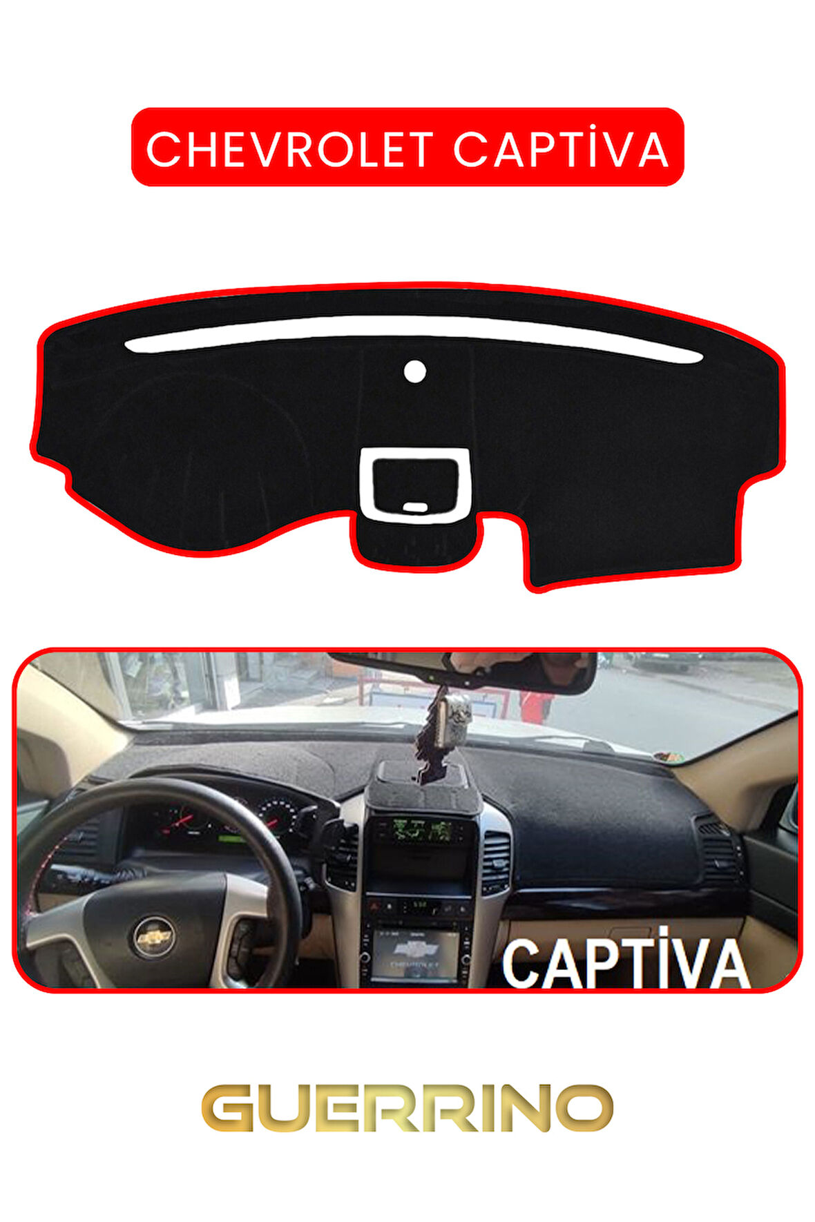 CHEVROLET CAPTİVATORPİDO KORUMA HALISI KIRMIZI KENAR