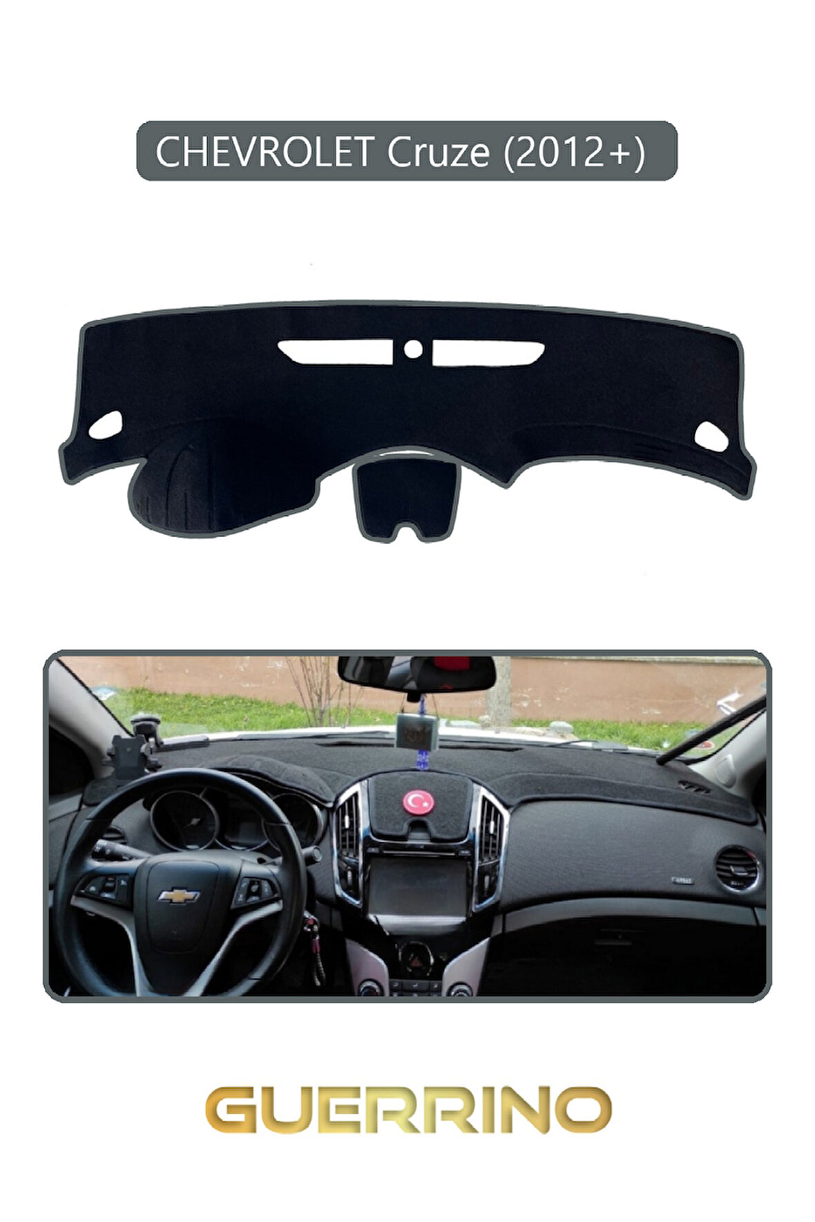CHEVROLET Cruze (2012+) ;TORPİDO KORUMA HALISI GRİ KENAR