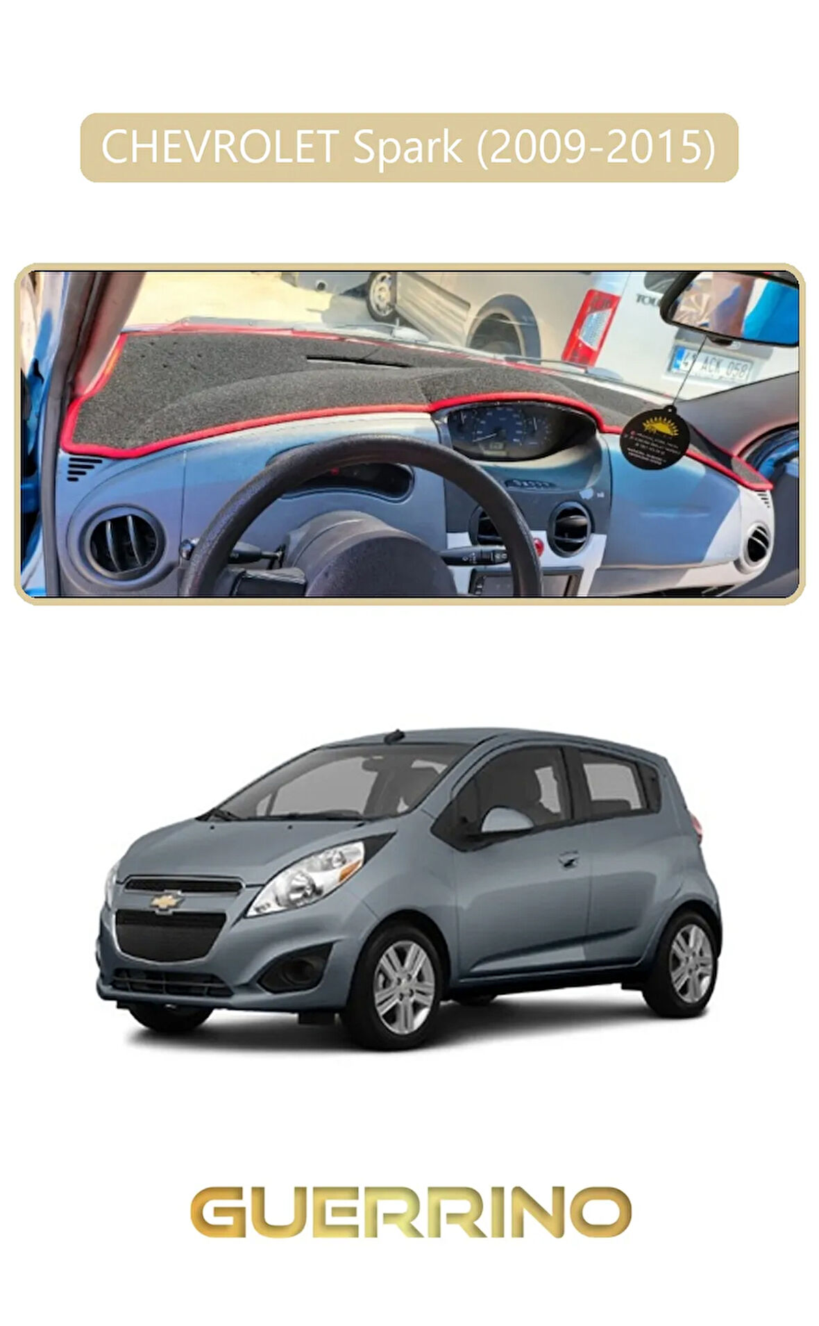 CHEVROLET Spark (2009-2015), Ravon R2,TORPİDO KORUMA HALISI BEJ KENAR