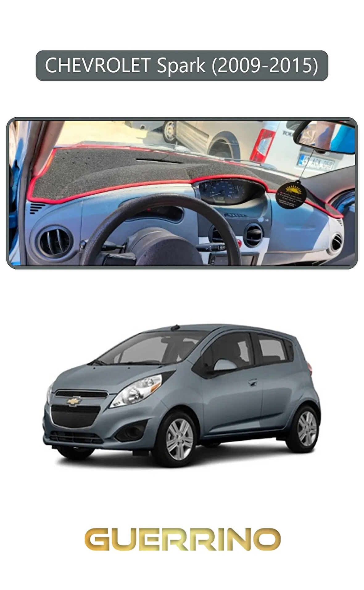 CHEVROLET Spark (2009-2015), Ravon R2,TORPİDO KORUMA HALISI GRİ KENAR