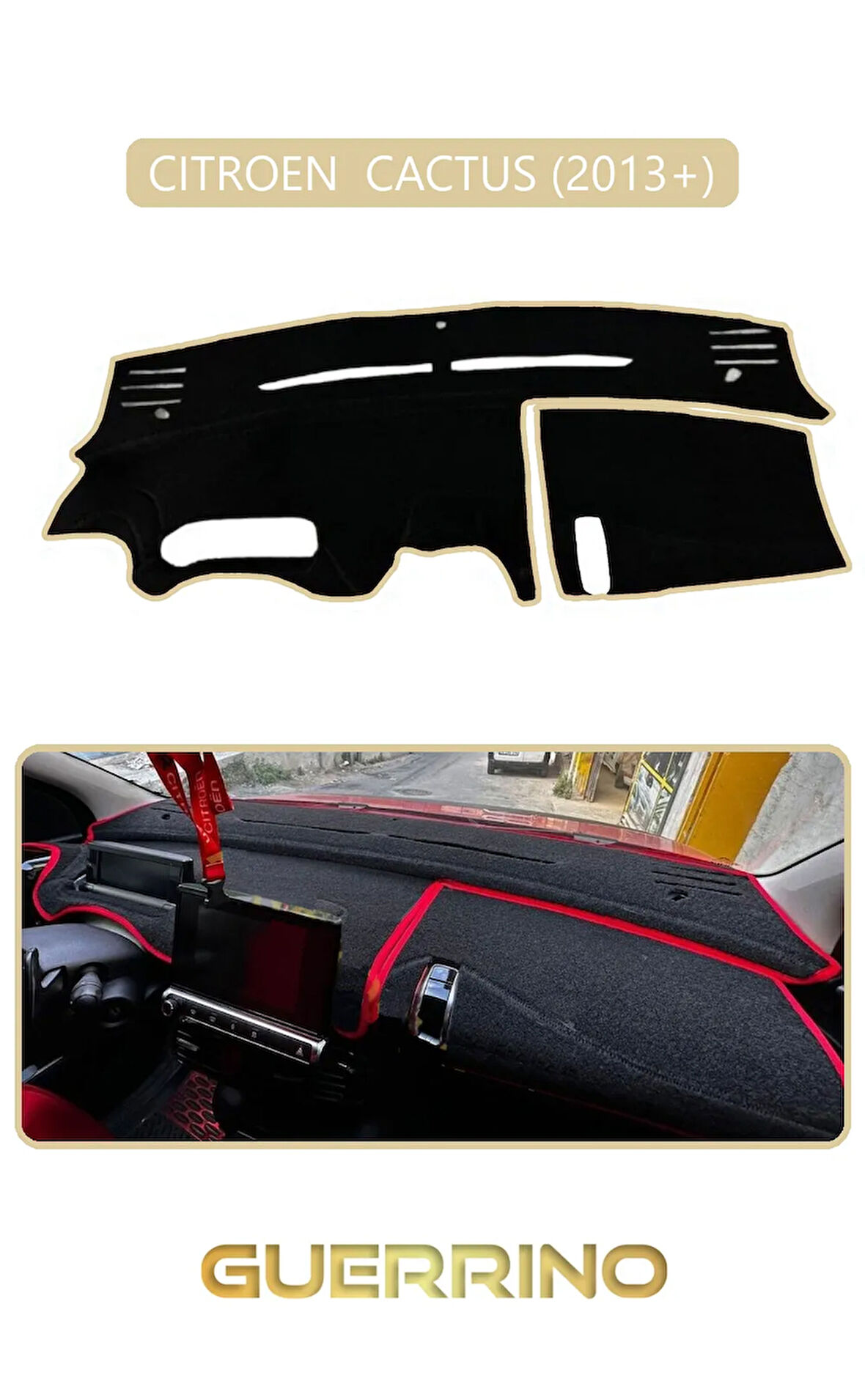 CITROEN  CACTUS 2013+TORPİDO KORUMA HALISI BEJ KENAR