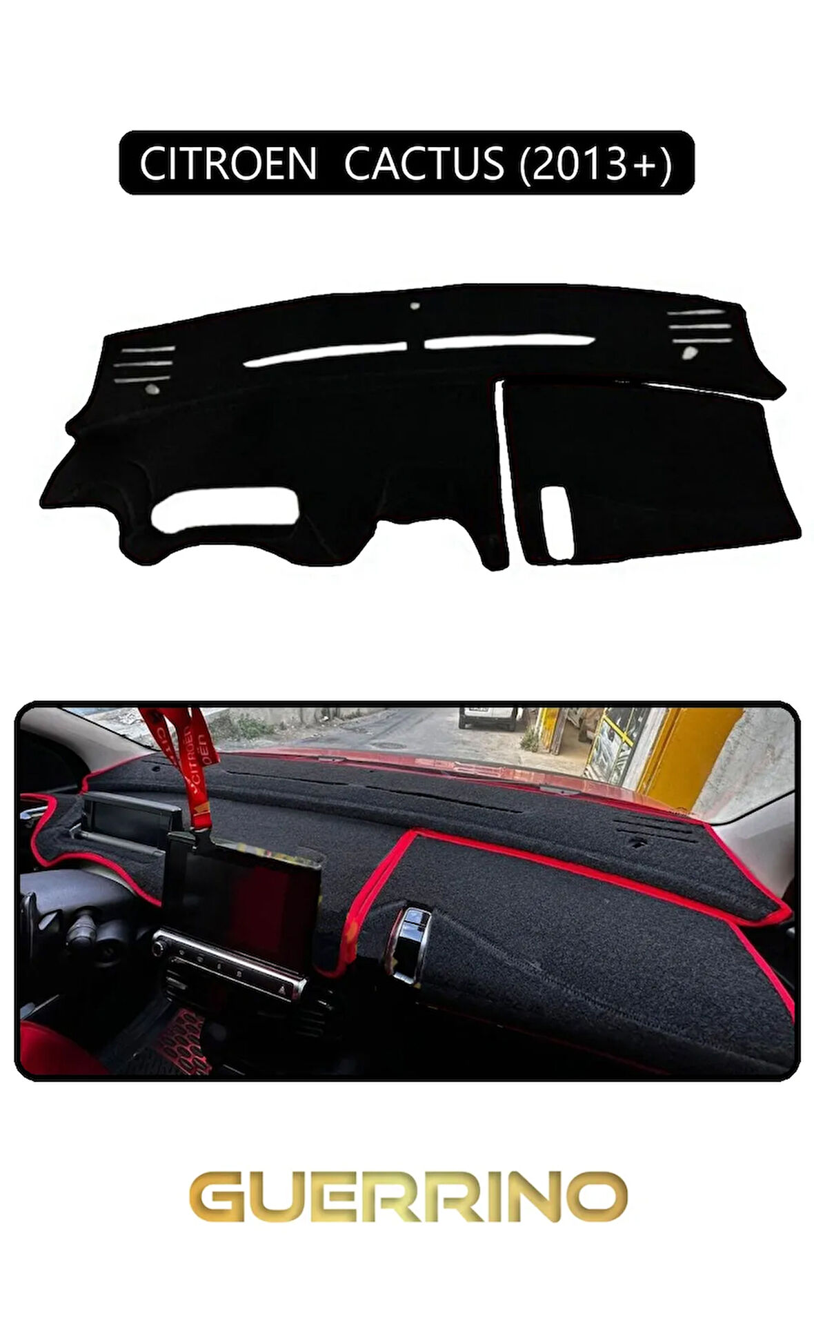 CITROEN  CACTUS 2013+TORPİDO KORUMA HALISI SİYAH KENAR