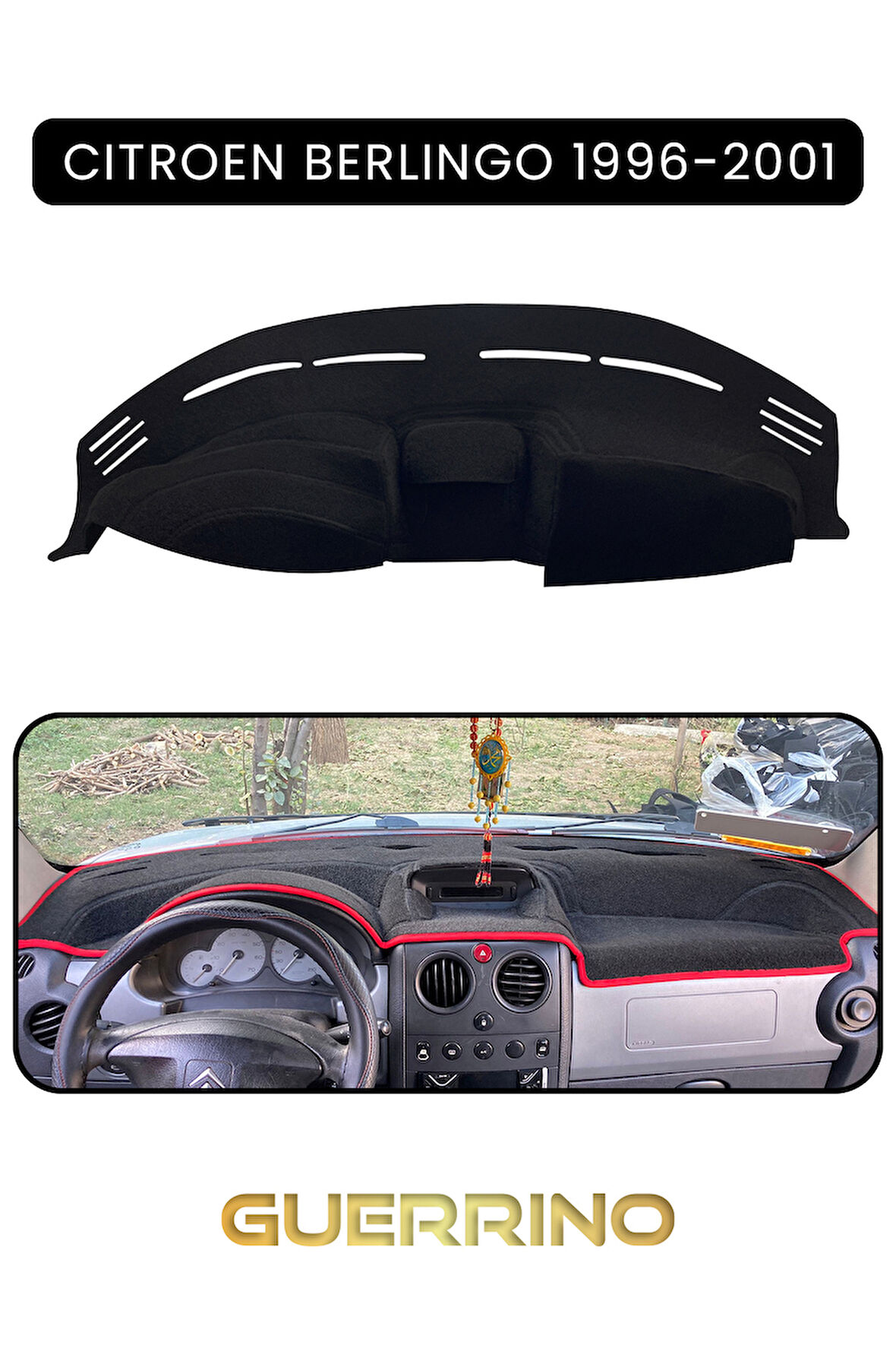 CITROEN Berlingo 1996-2001TORPİDO KORUMA HALISI SİYAH KENAR