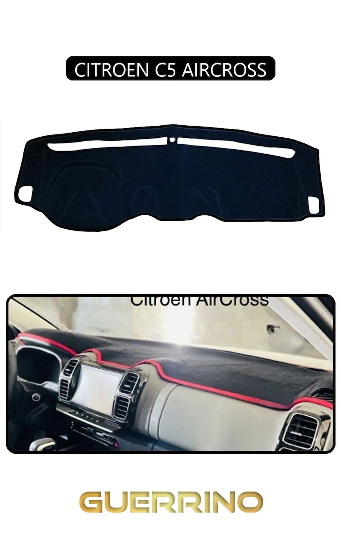 CITROEN C5 AIRCROSSTORPİDO KORUMA HALISI SİYAH KENAR