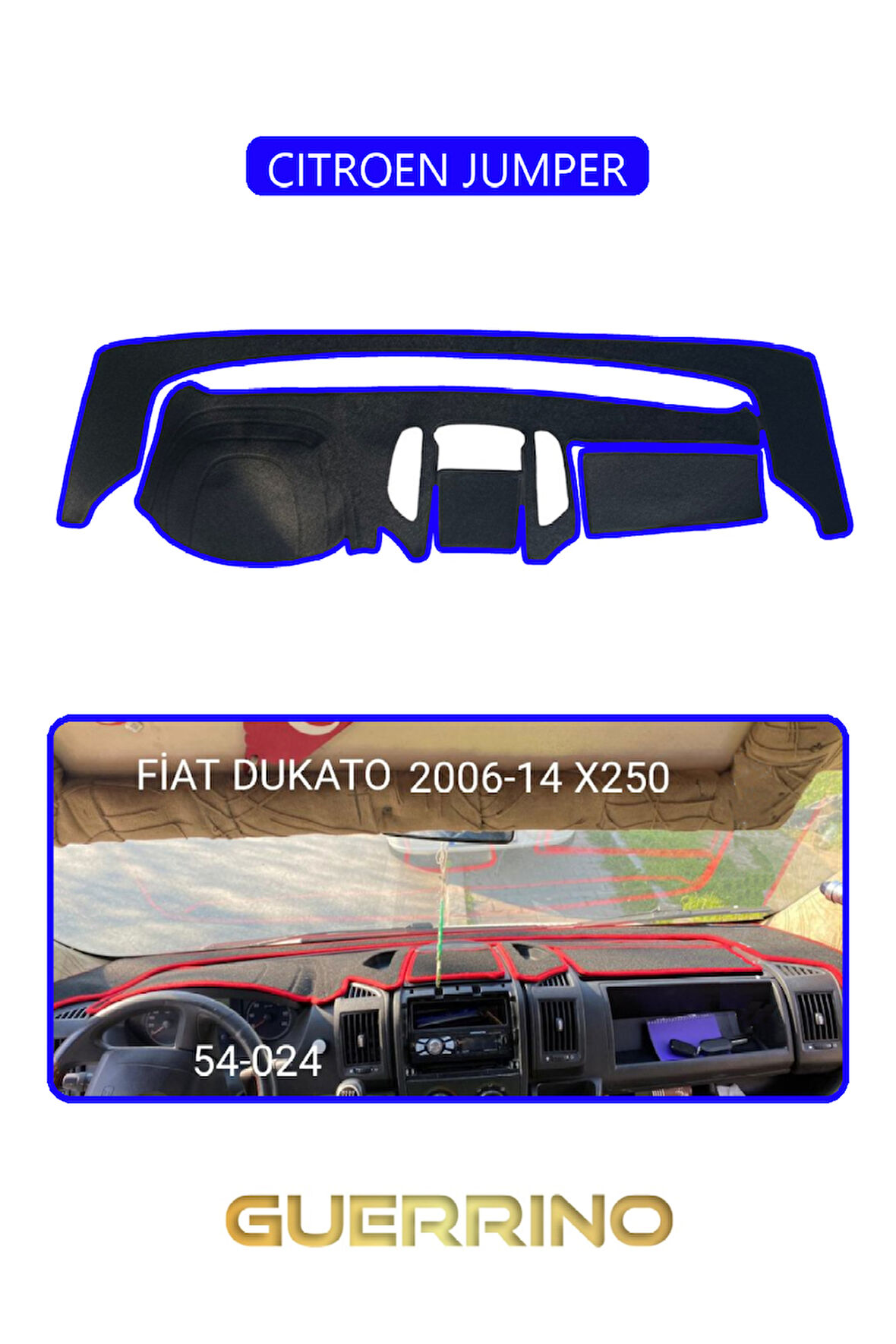 CITROEN JUMPERTORPİDO KORUMA HALISI MAVİ KENAR