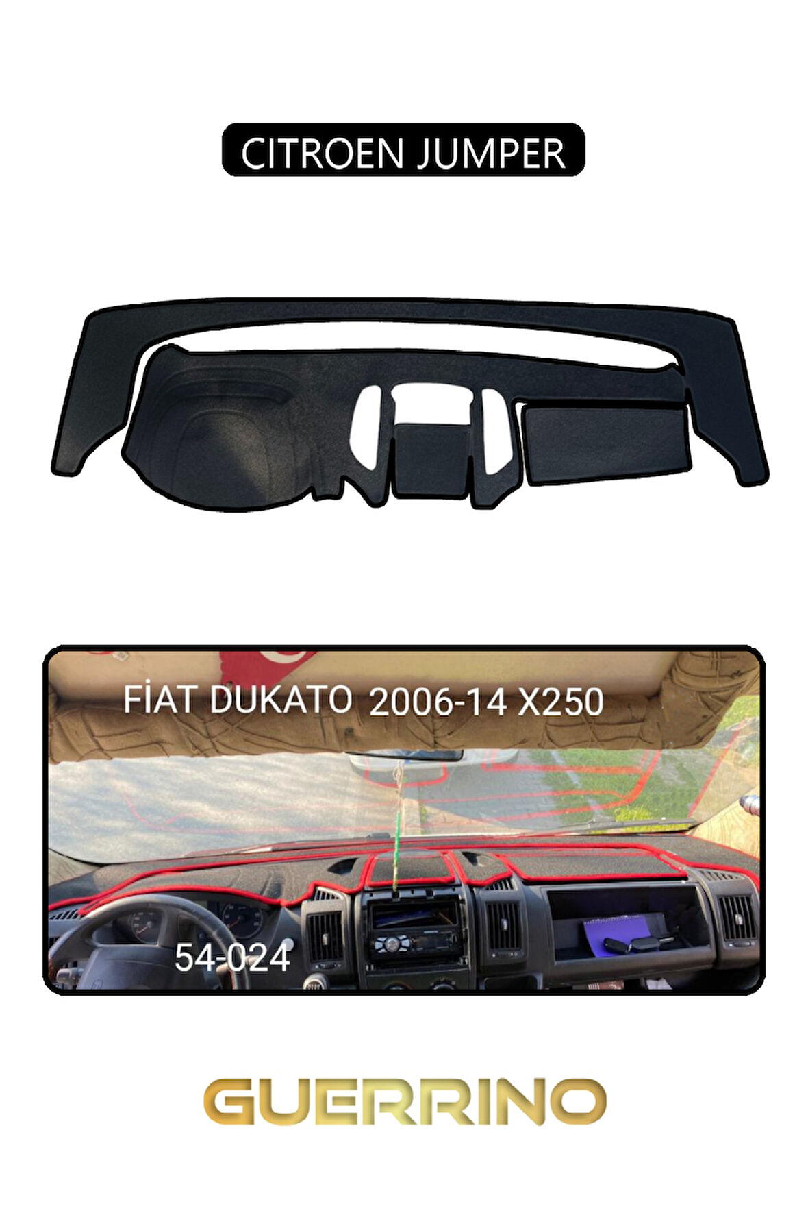 CITROEN JUMPERTORPİDO KORUMA HALISI SİYAH KENAR