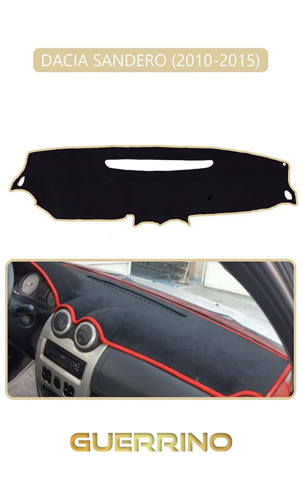 DACIA SANDERO 2010-2015TORPİDO KORUMA HALISI BEJ KENAR