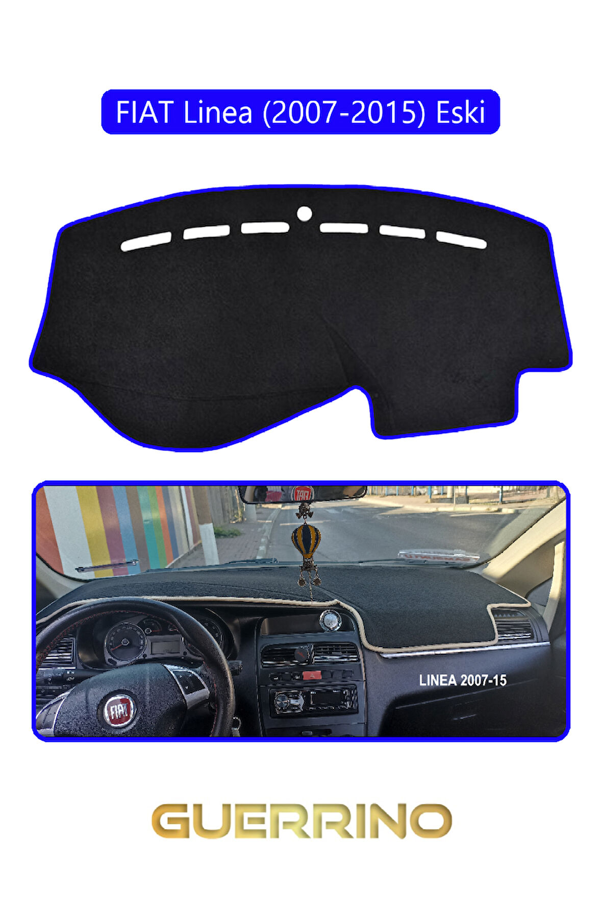 FIAT Linea  2007-2015 Modellerine Uygun ESKİTORPİDO KORUMA HALISI MAVİ KENAR