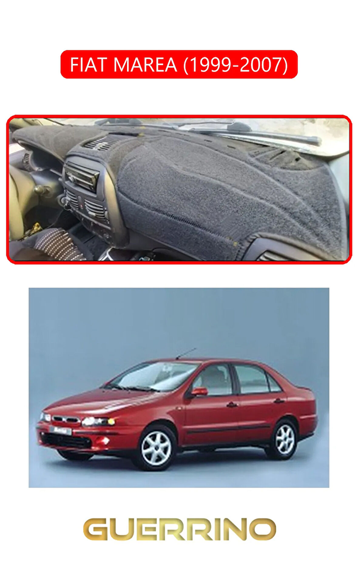 FIAT MAREA 1999-2007TORPİDO KORUMA HALISI KIRMIZI KENAR