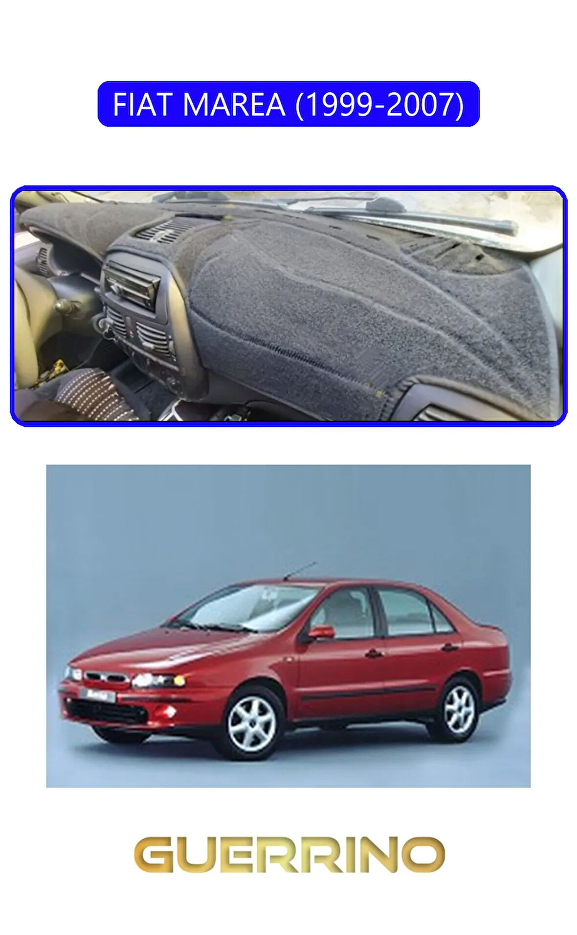 FIAT MAREA 1999-2007TORPİDO KORUMA HALISI MAVİ KENAR