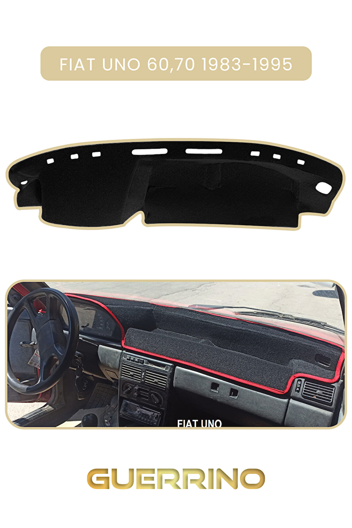 FIAT Uno 60,70 1983-1995 Modellerine UygunTORPİDO KORUMA HALISI BEJ KENAR