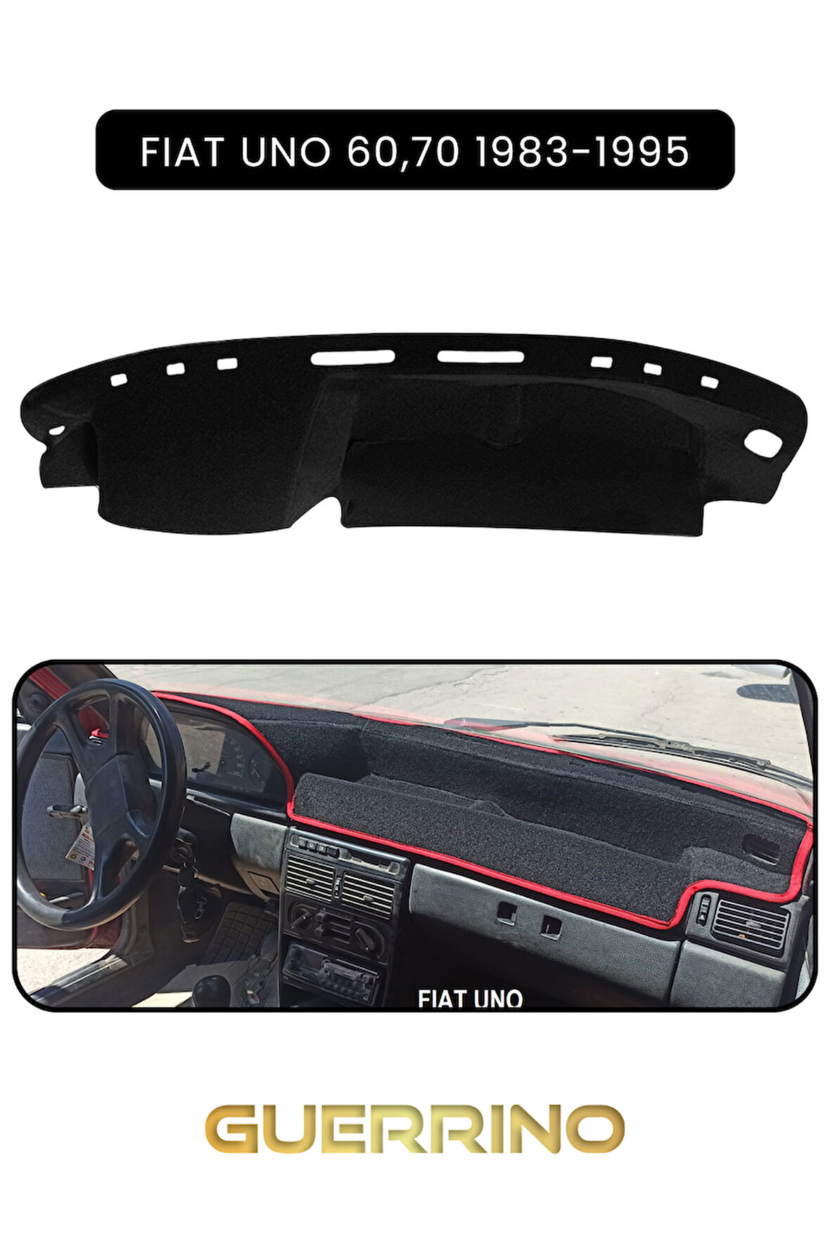 FIAT Uno 60,70 1983-1995 Modellerine UygunTORPİDO KORUMA HALISI SİYAH KENAR