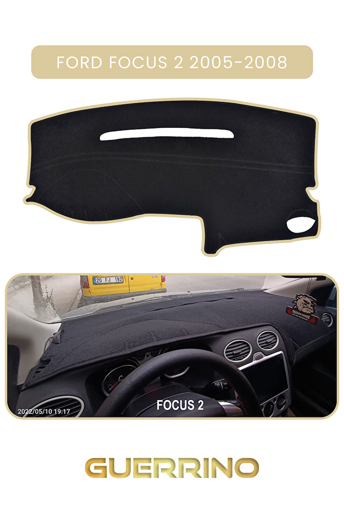 FORD Focus 2 (2005-2008)TORPİDO KORUMA HALISI BEJ KENAR