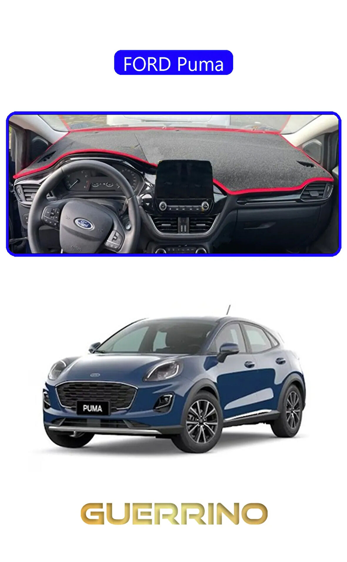 FORD PumaTORPİDO KORUMA HALISI MAVİ KENAR