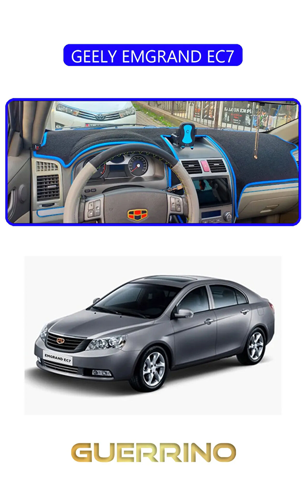 GEELY EMGRAND EC7TORPİDO KORUMA HALISI MAVİ KENAR