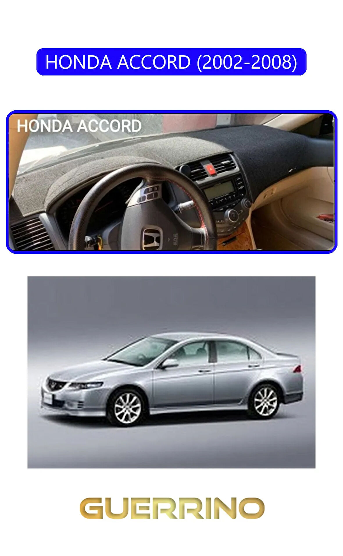 HONDA ACCORD 2002-2008TORPİDO KORUMA HALISI MAVİ KENAR