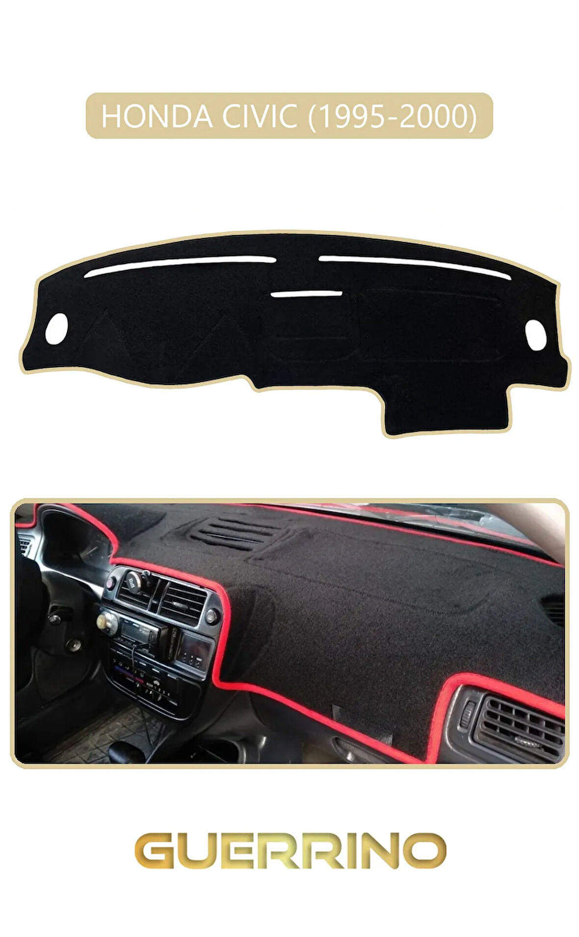 HONDA CIVIC 1995-2000TORPİDO KORUMA HALISI BEJ KENAR