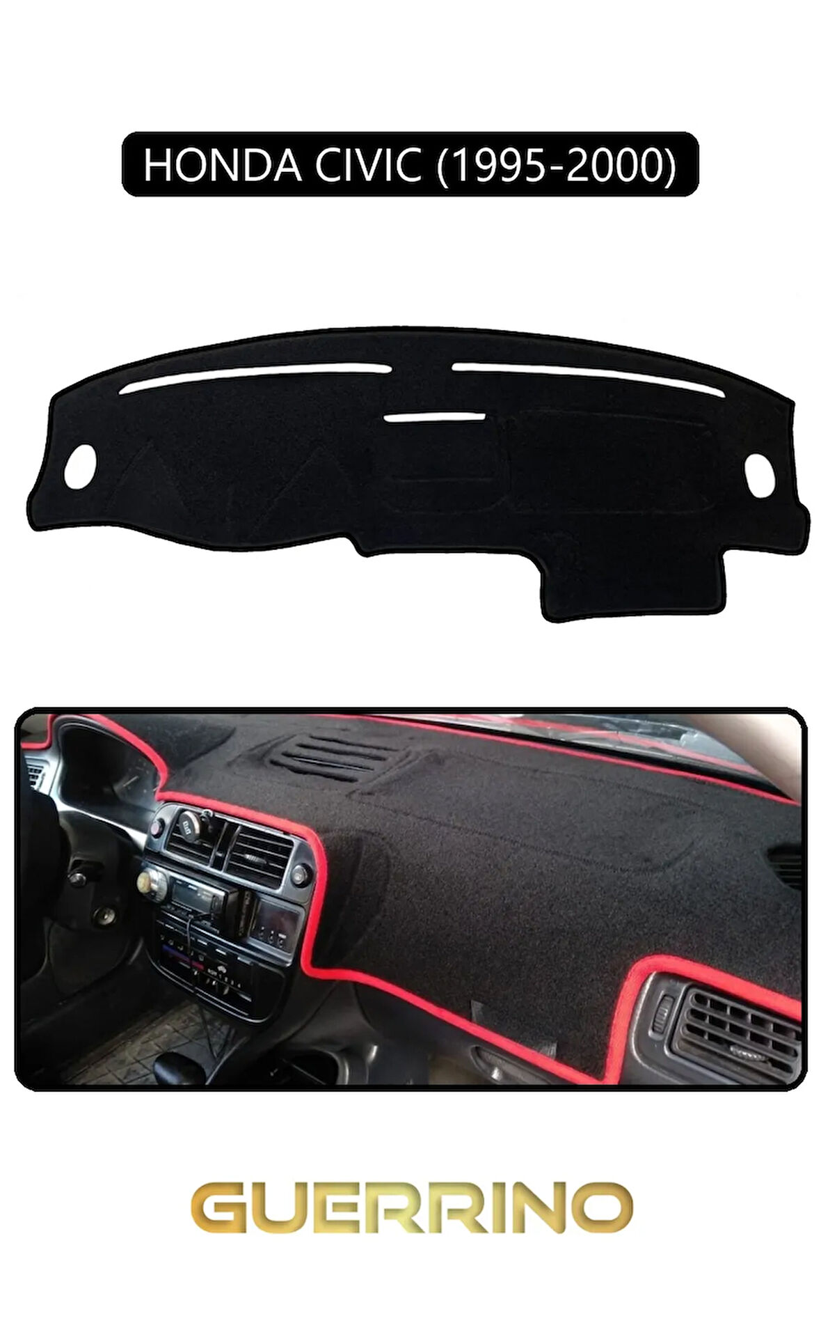 HONDA CIVIC 1995-2000TORPİDO KORUMA HALISI SİYAH KENAR