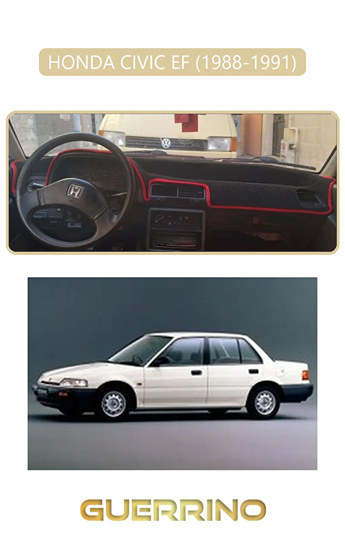 HONDA CIVIC EF 1988-1991TORPİDO KORUMA HALISI BEJ KENAR