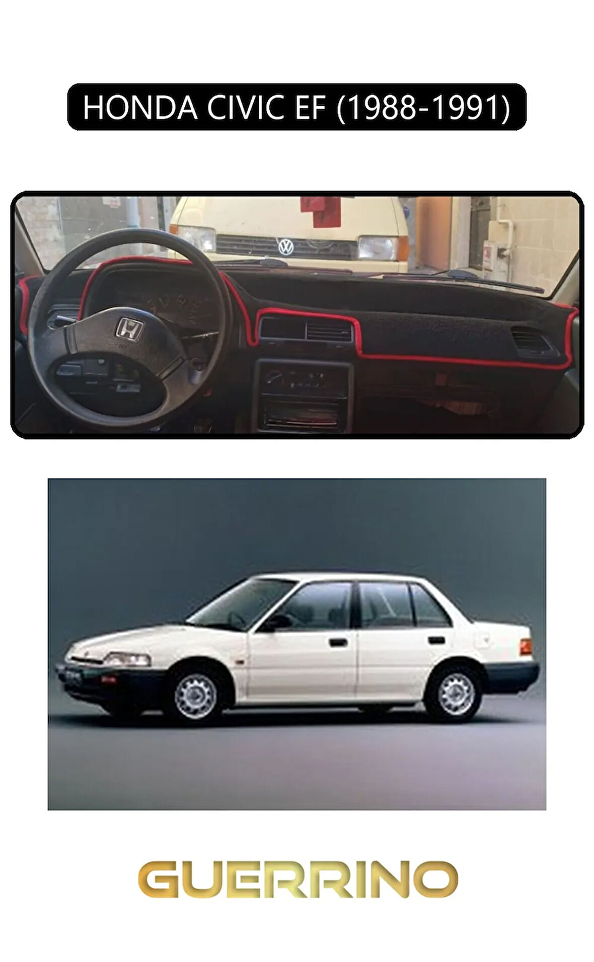 HONDA CIVIC EF 1988-1991TORPİDO KORUMA HALISI SİYAH KENAR