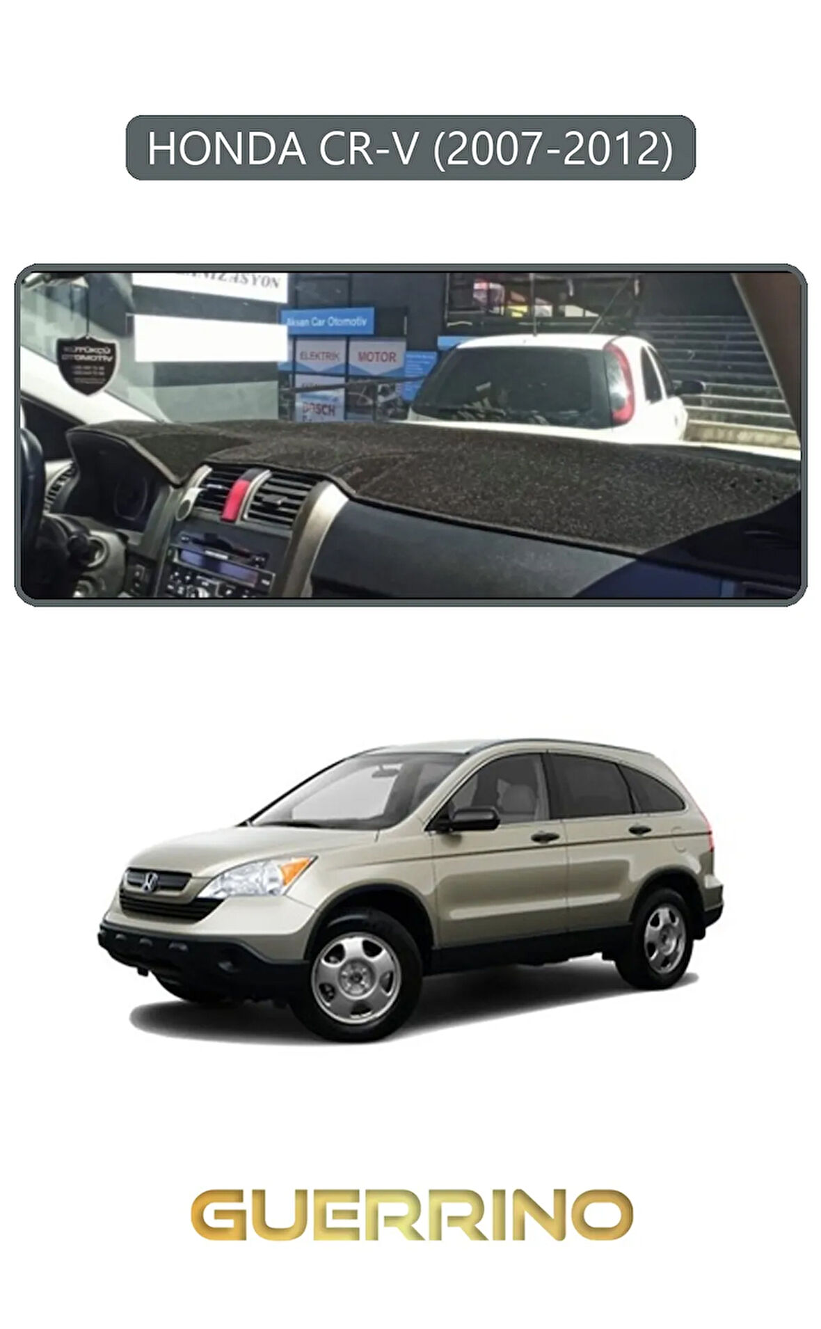 HONDA CR-V 2007-2012TORPİDO KORUMA HALISI GRİ KENAR