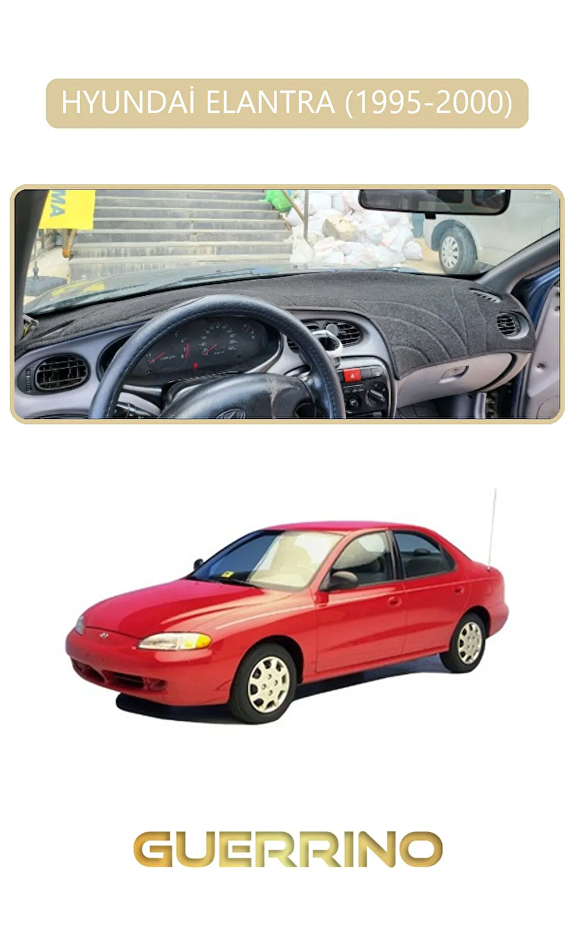 HYUNDAİ ELANTRA 1995-2000TORPİDO KORUMA HALISI BEJ KENAR