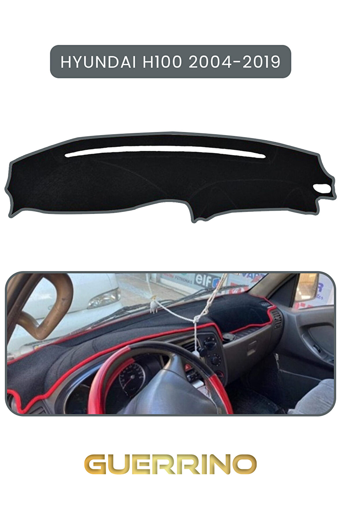 HYUNDAİ H100 2004-2019TORPİDO KORUMA HALISI GRİ KENAR