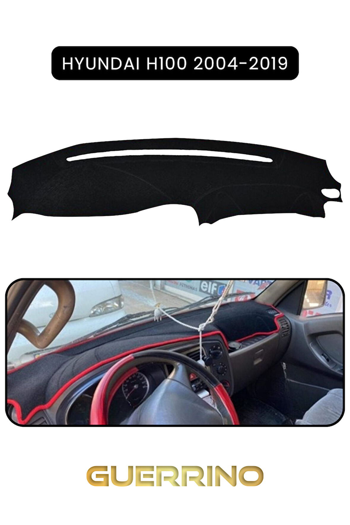 HYUNDAİ H100 2004-2019TORPİDO KORUMA HALISI SİYAH KENAR