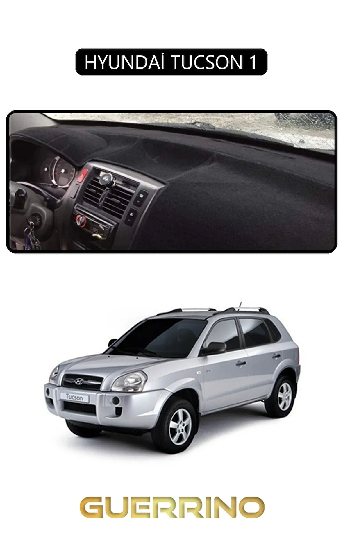 HYUNDAİ TUCSON 1TORPİDO KORUMA HALISI SİYAH KENAR