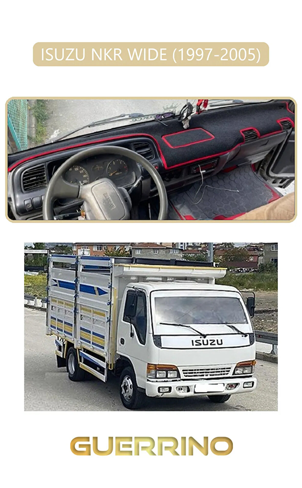 ISUZU NKR WIDE 1997 - 2005TORPİDO KORUMA HALISI BEJ KENAR