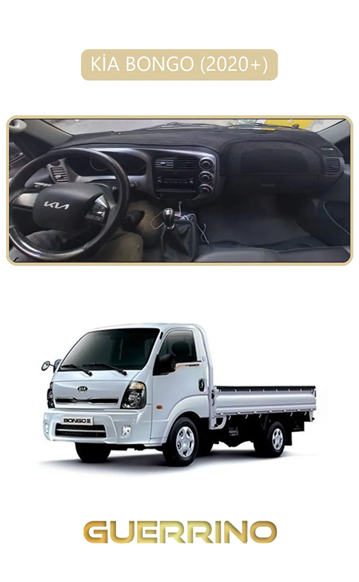 KİA BONGO 2020+TORPİDO KORUMA HALISI BEJ KENAR