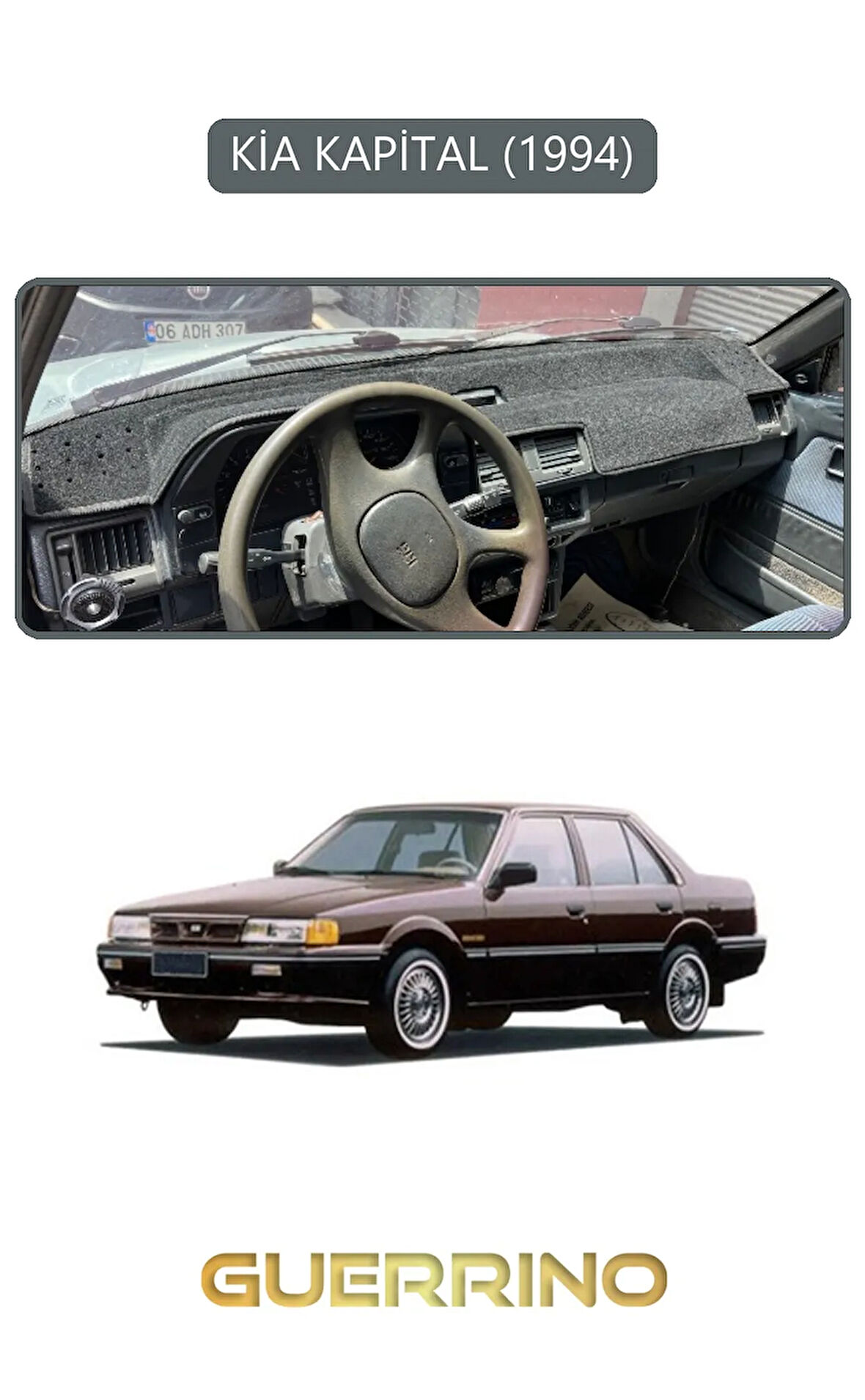 KİA KAPİTAL 1994TORPİDO KORUMA HALISI GRİ KENAR