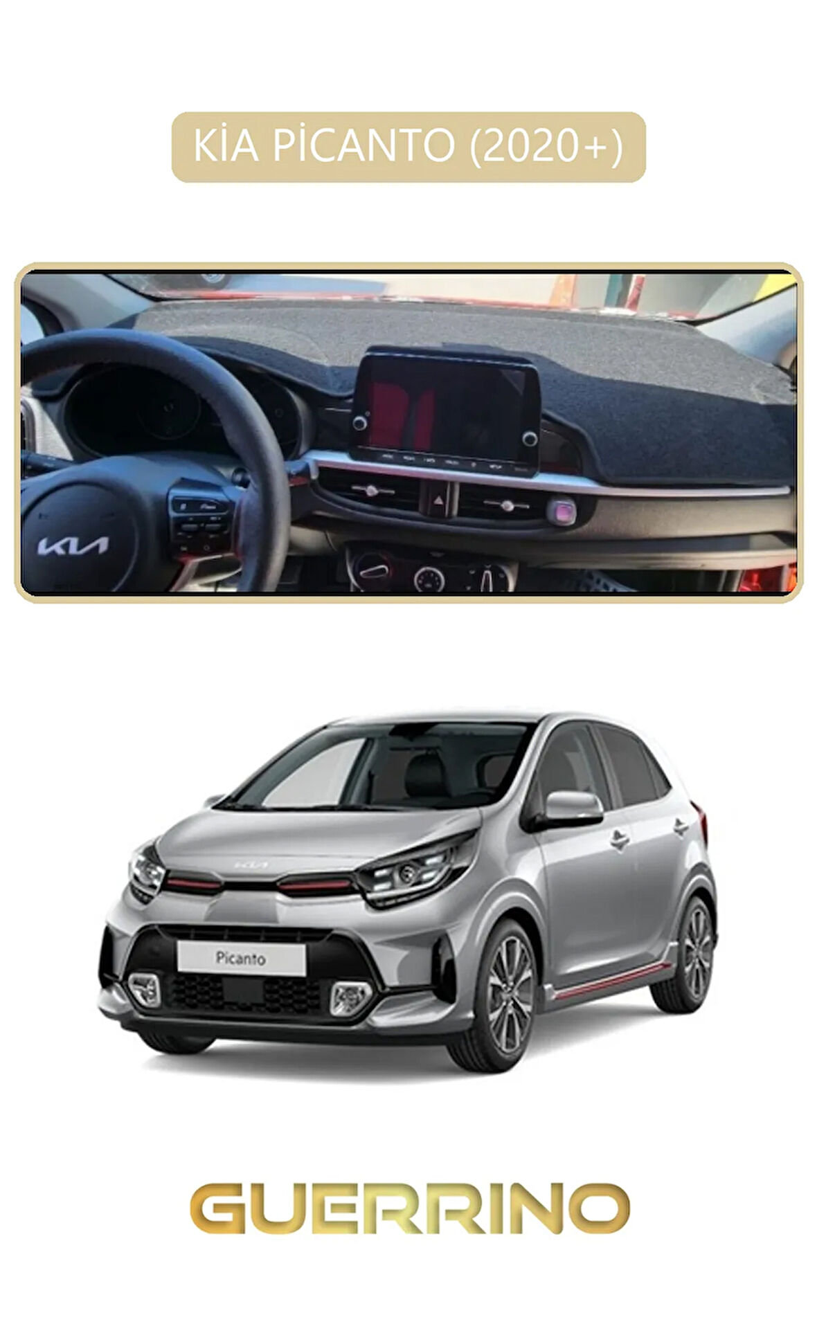 KİA PİCANTO 2020+TORPİDO KORUMA HALISI BEJ KENAR