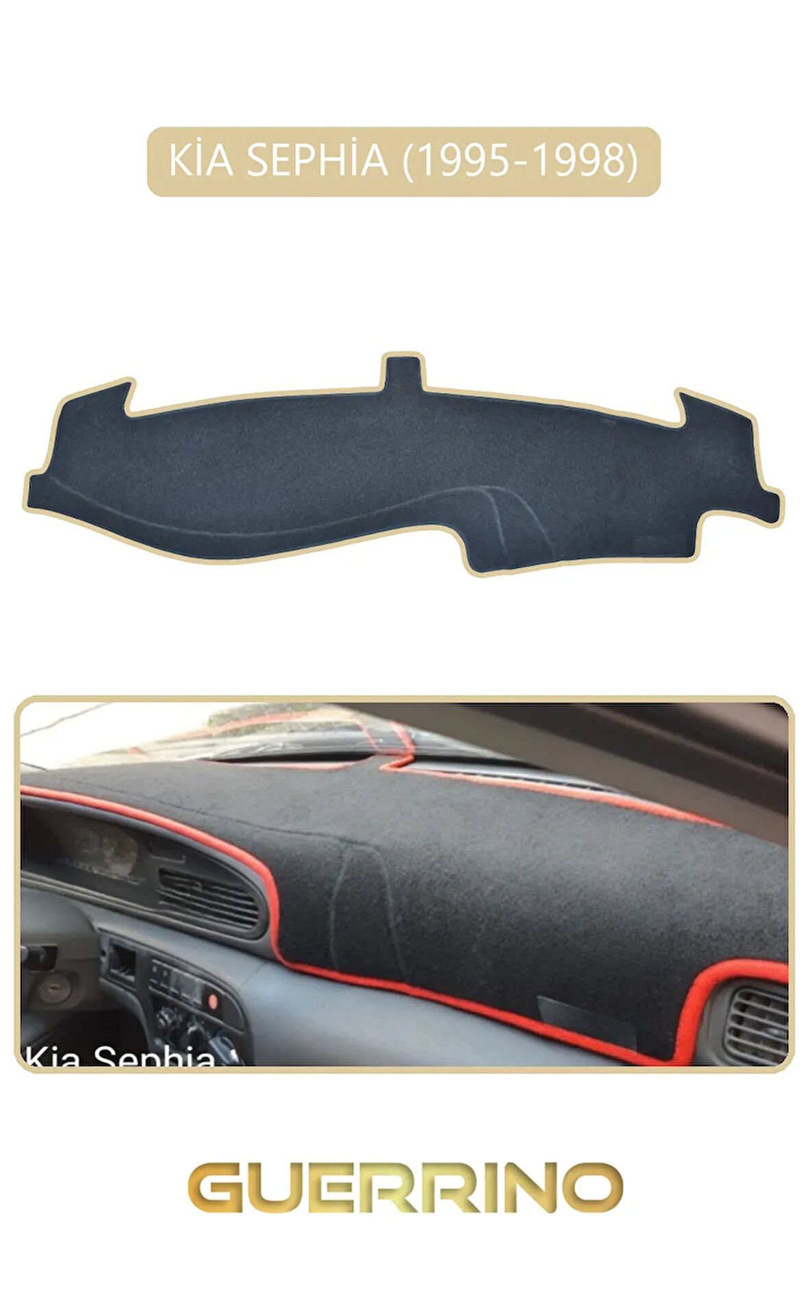 KİA SEPHİA 1995-1998TORPİDO KORUMA HALISI BEJ KENAR