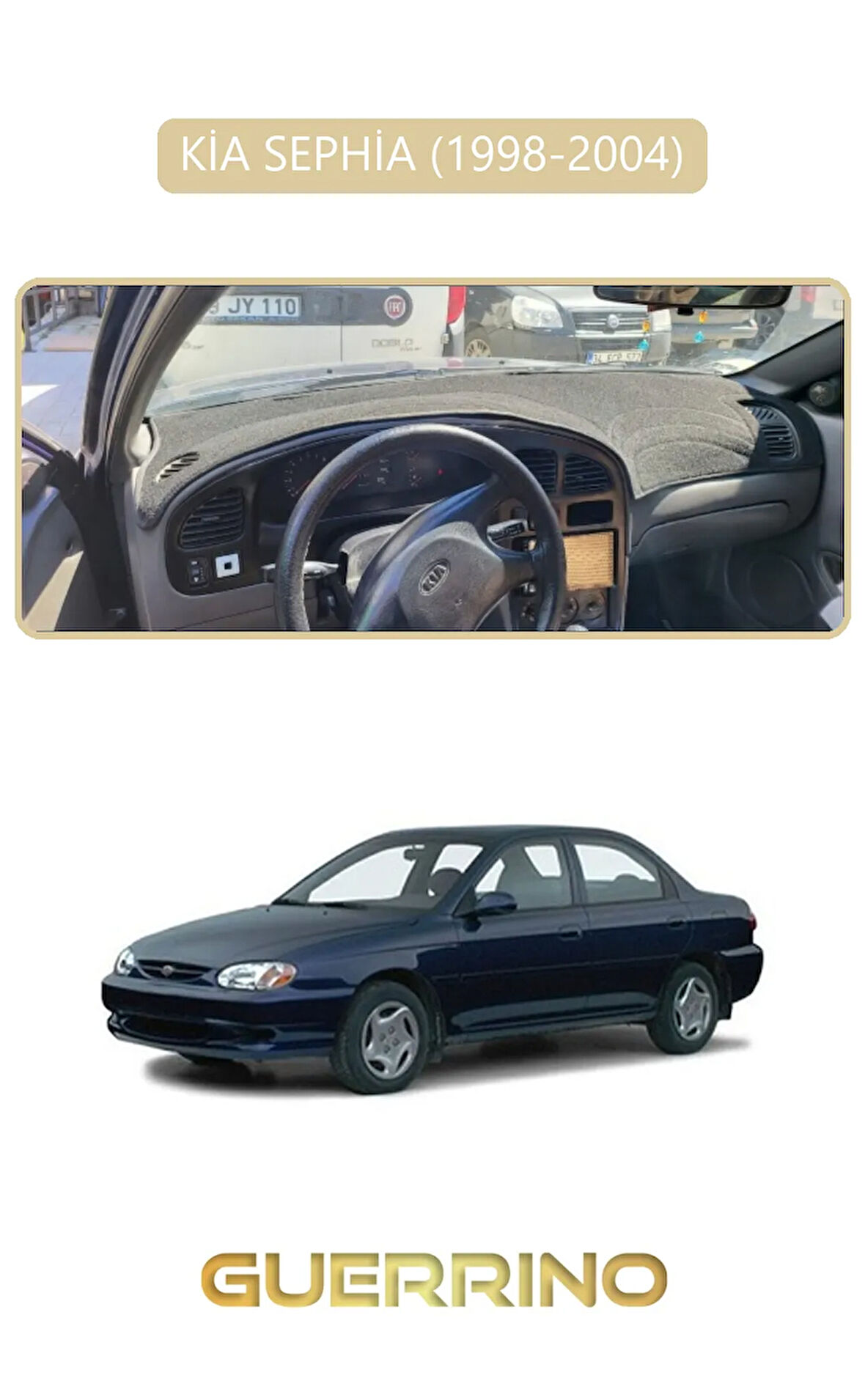 KİA SEPHİA 1998-2004TORPİDO KORUMA HALISI BEJ KENAR