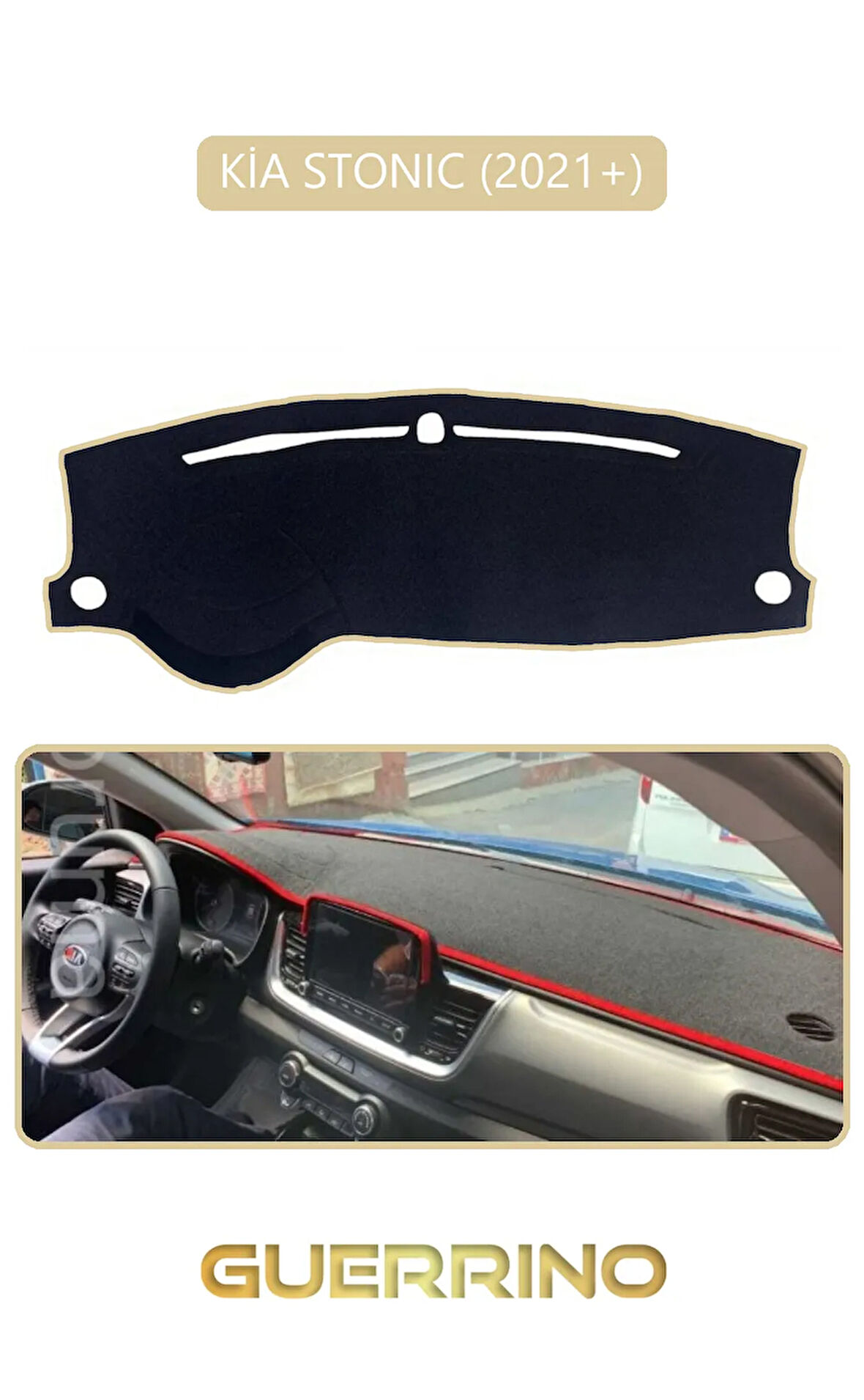 KİA STONIC 2021+TORPİDO KORUMA HALISI BEJ KENAR