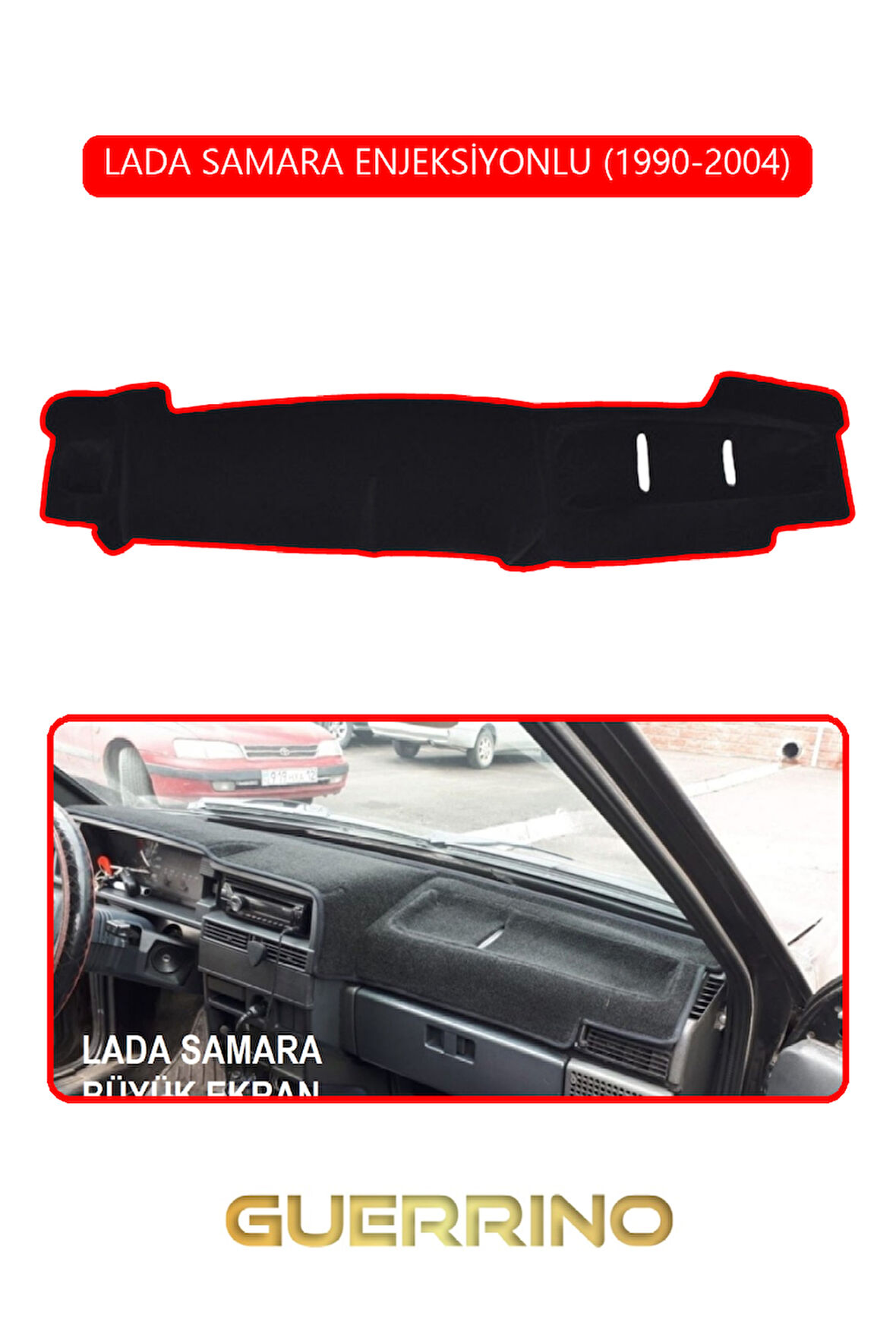 LADA SAMARA ENJEKSİYONLU 1990-2004TORPİDO KORUMA HALISI KIRMIZI KENAR